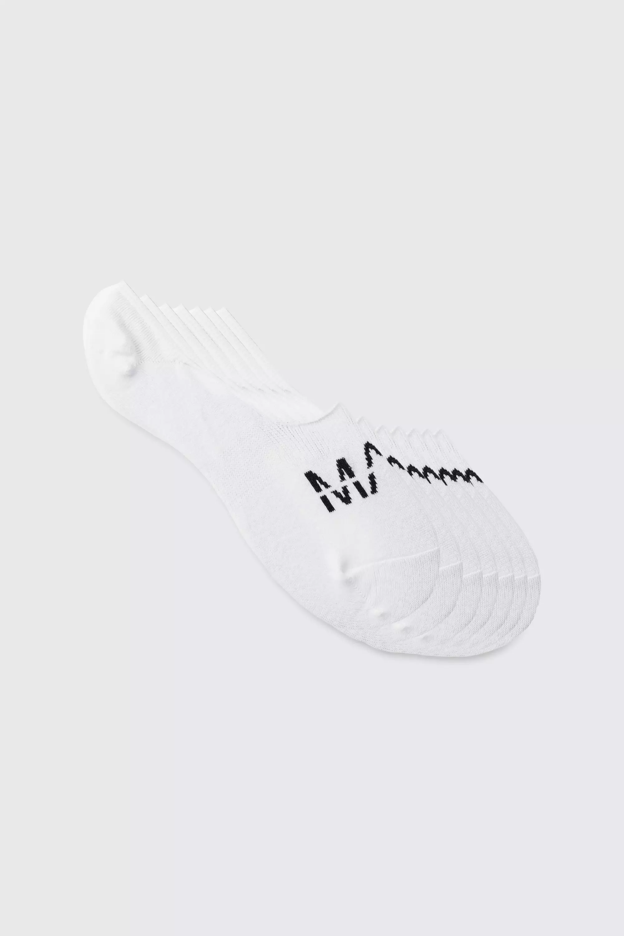 7 Pack Man Invisible Socks White