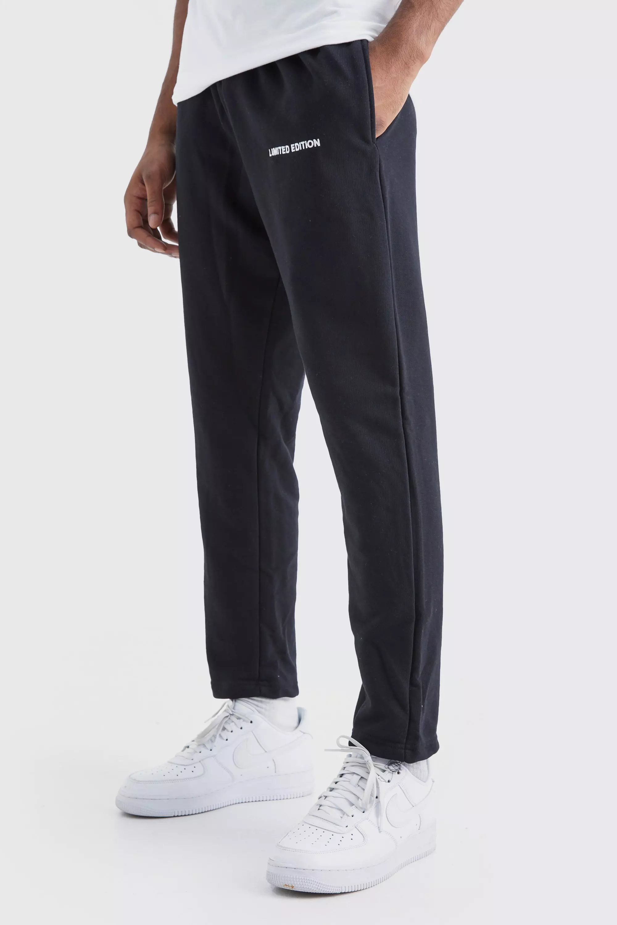 Tall Slim Tapered Heavyweight Sweatpants Black