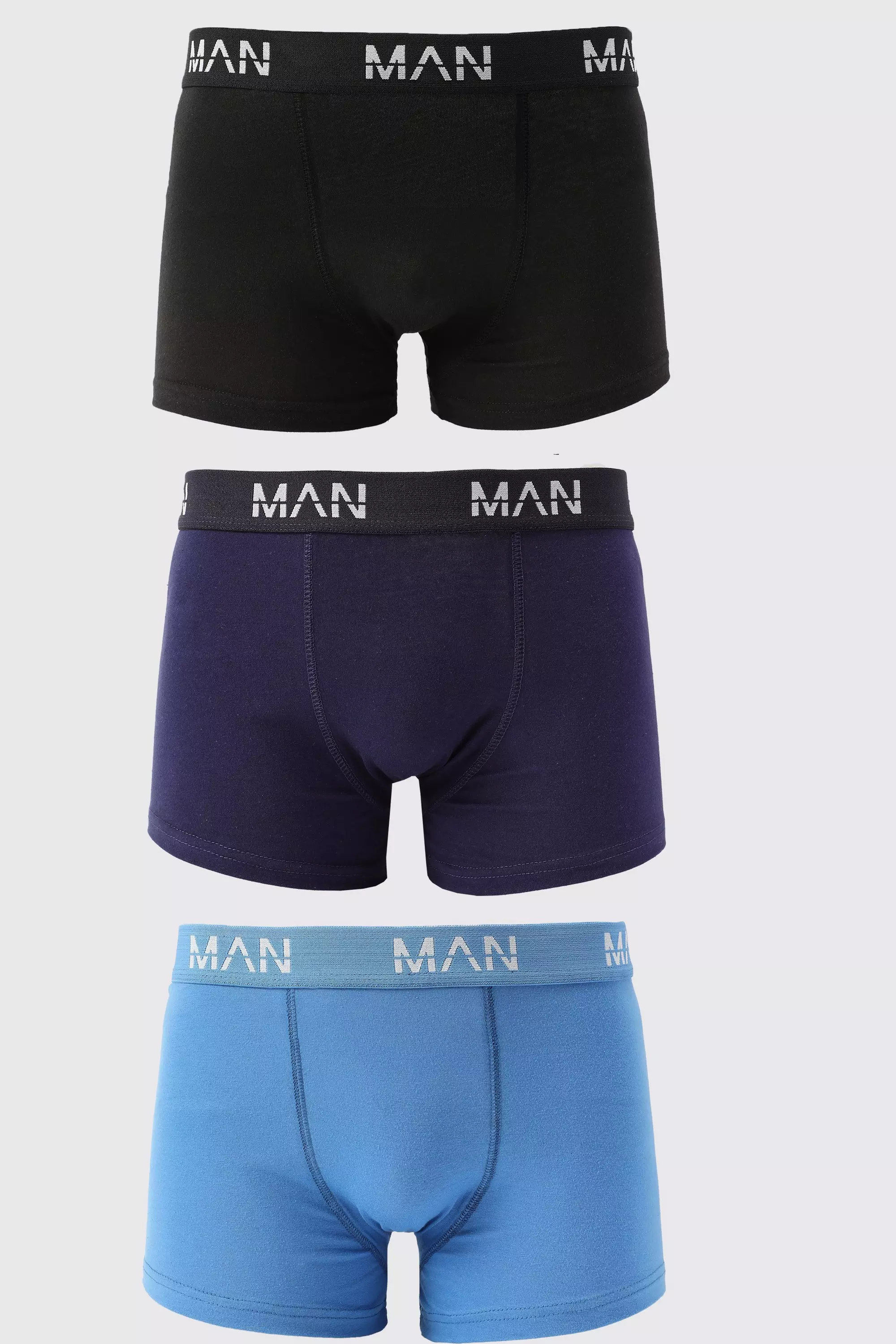 3 Pack Man Dash Tonal Mixed Trunk Multi