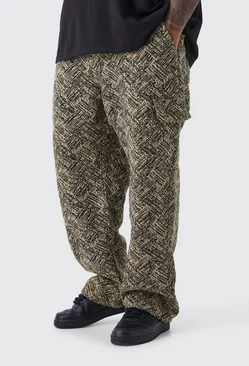 Black Plus Relaxed Fit Tapestry Pants