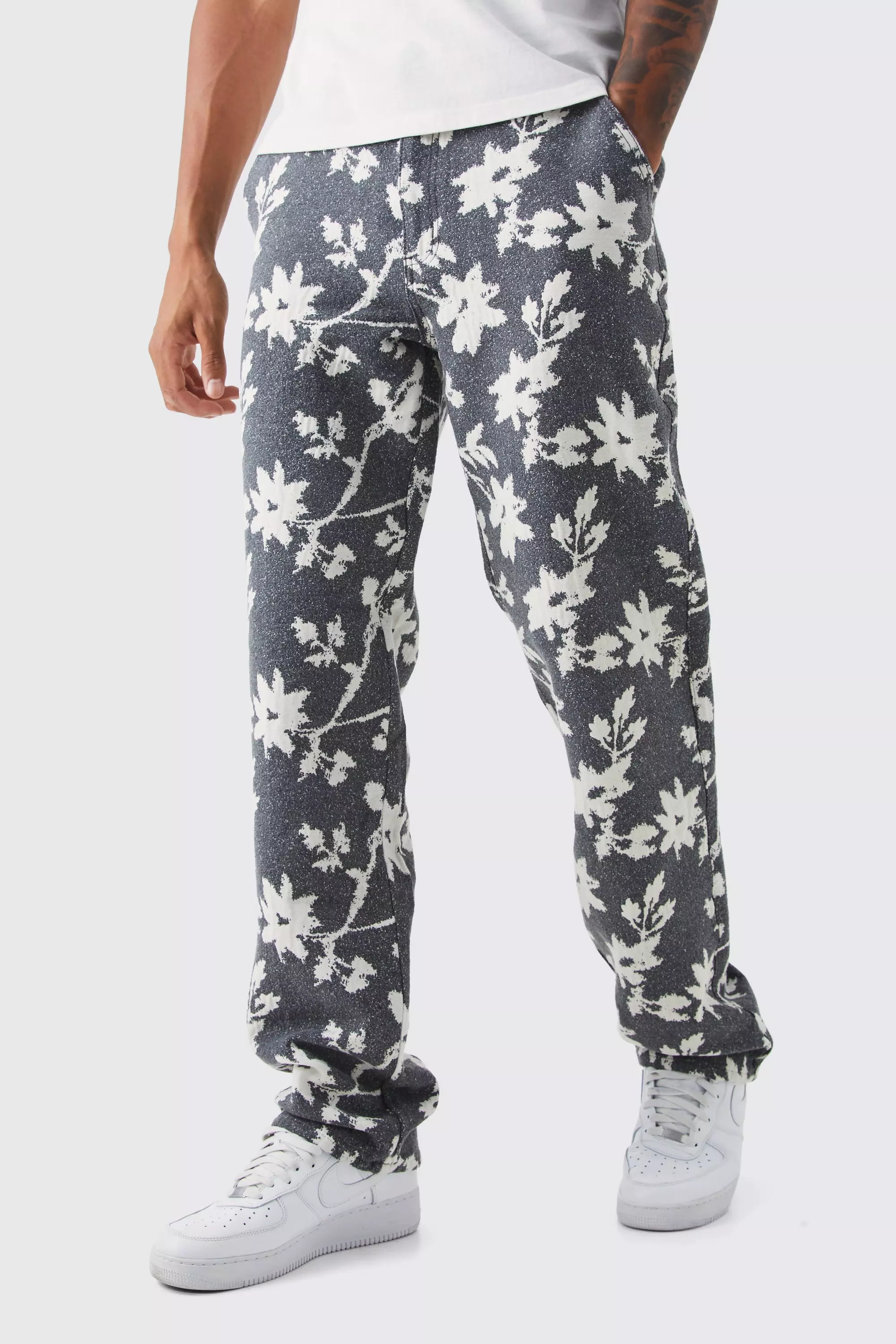 Tall Relaxed Fit Tapestry Pants Charcoal