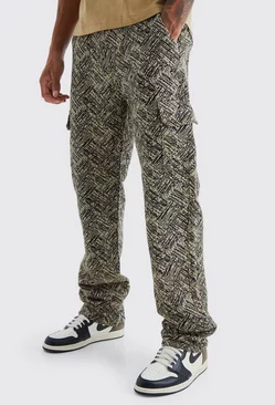 Black Tall Relaxed Fit Tapestry Pants