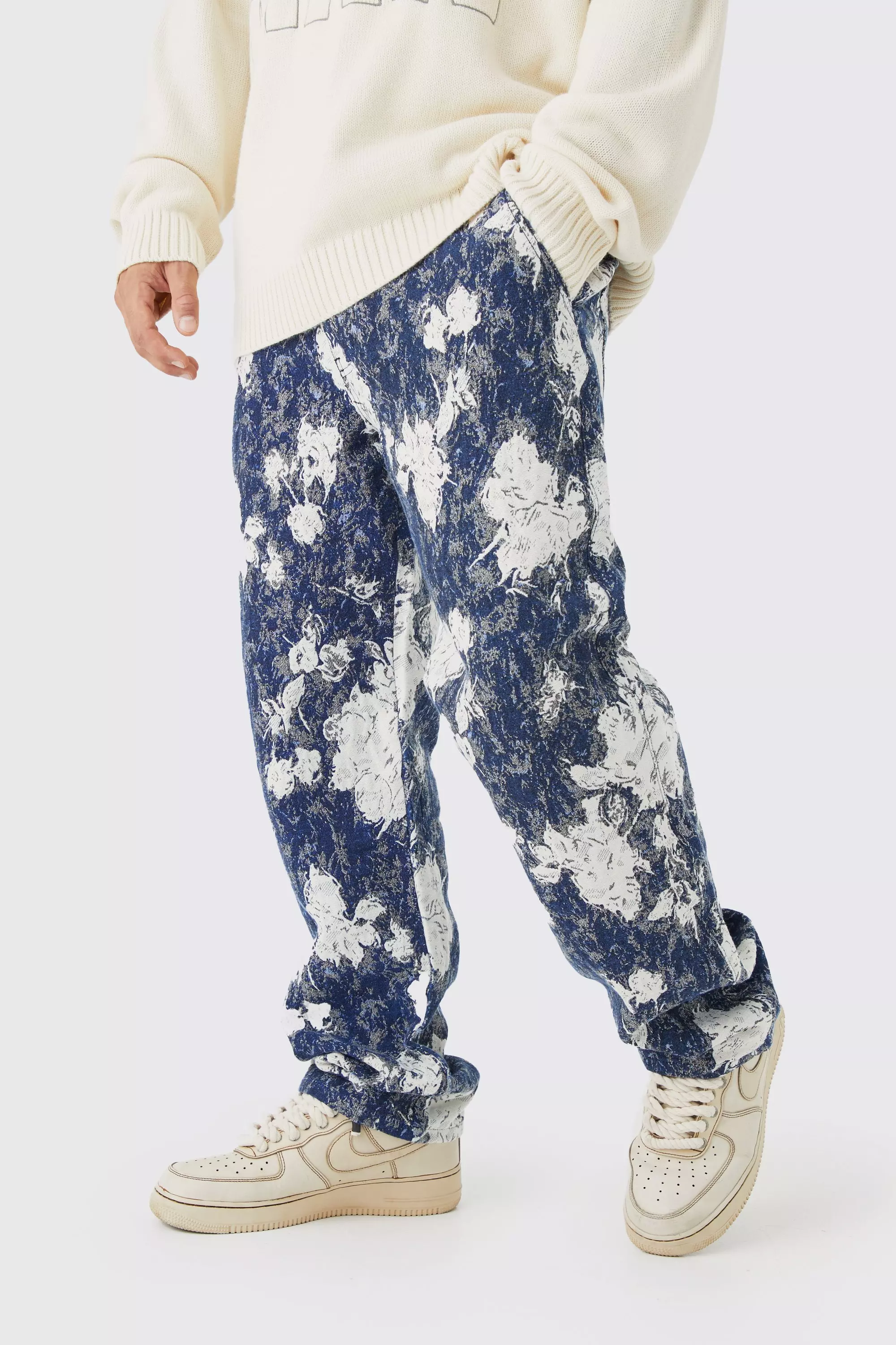 Blue Relaxed Fit Tapestry Pants