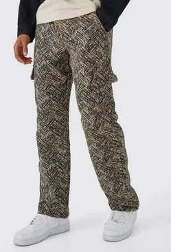 Relaxed Fit Tapestry Pants Black