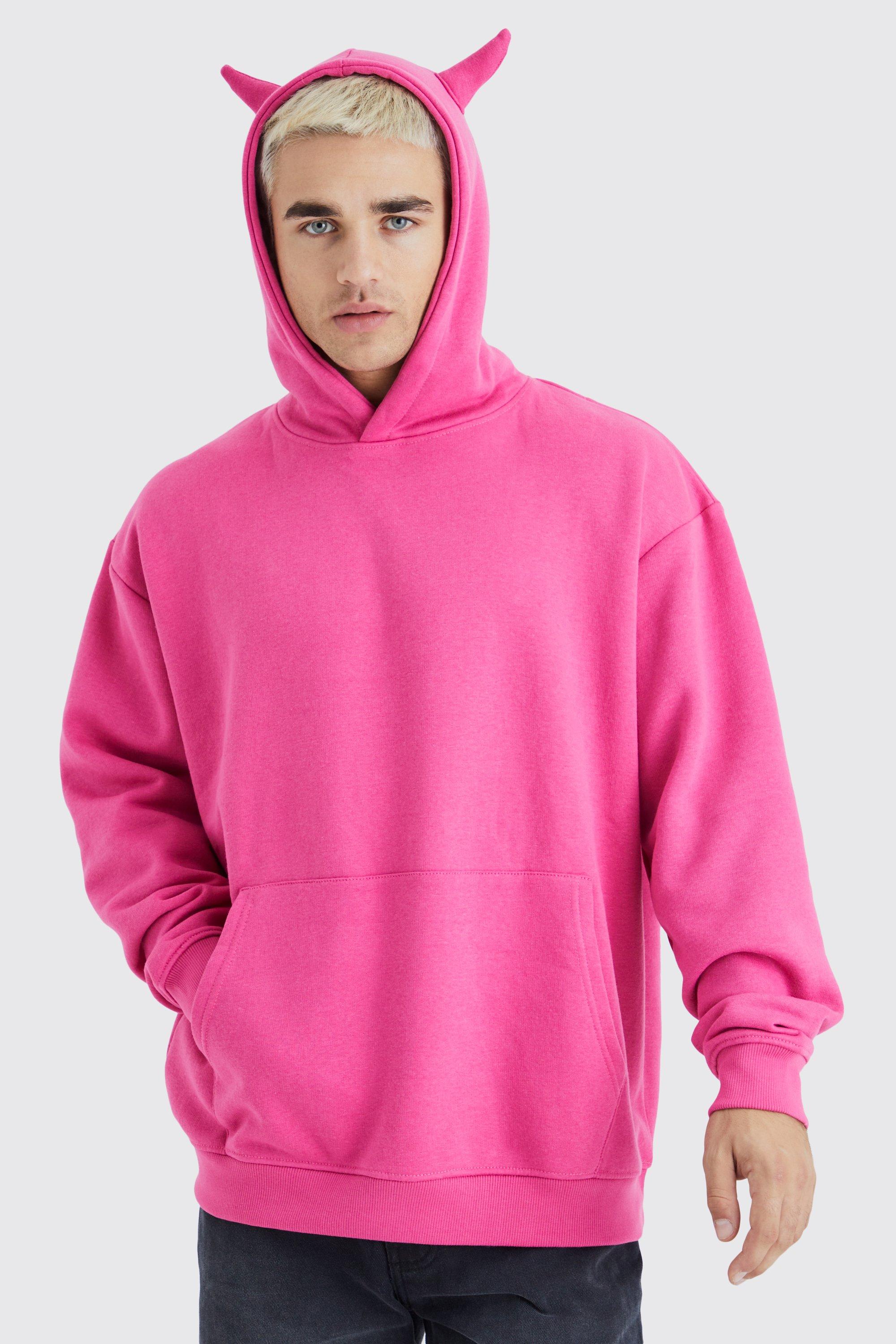 Boohooman cheap pink hoodie