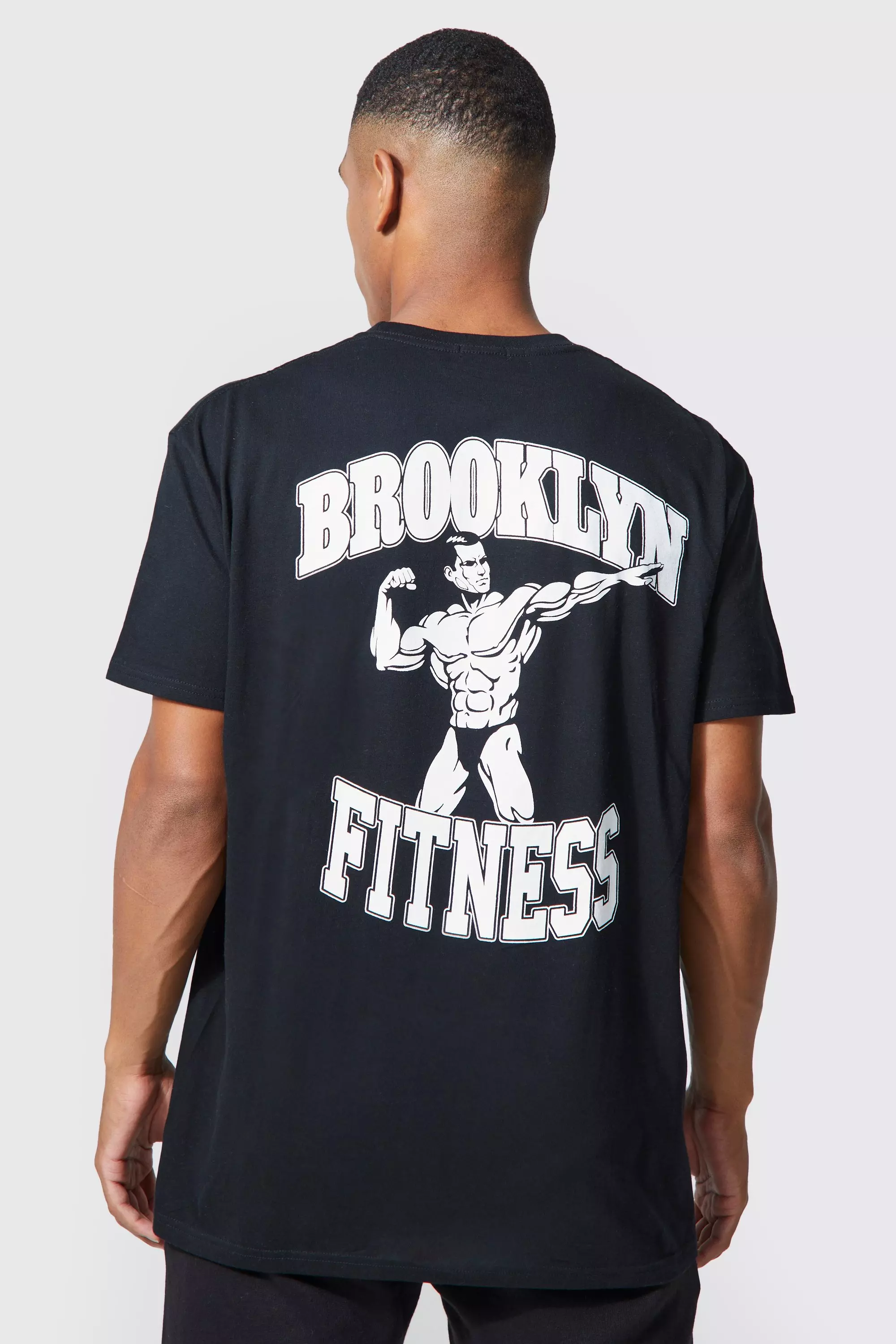 Man Active Oversized Brooklyn Gym T shirt boohooMAN AU
