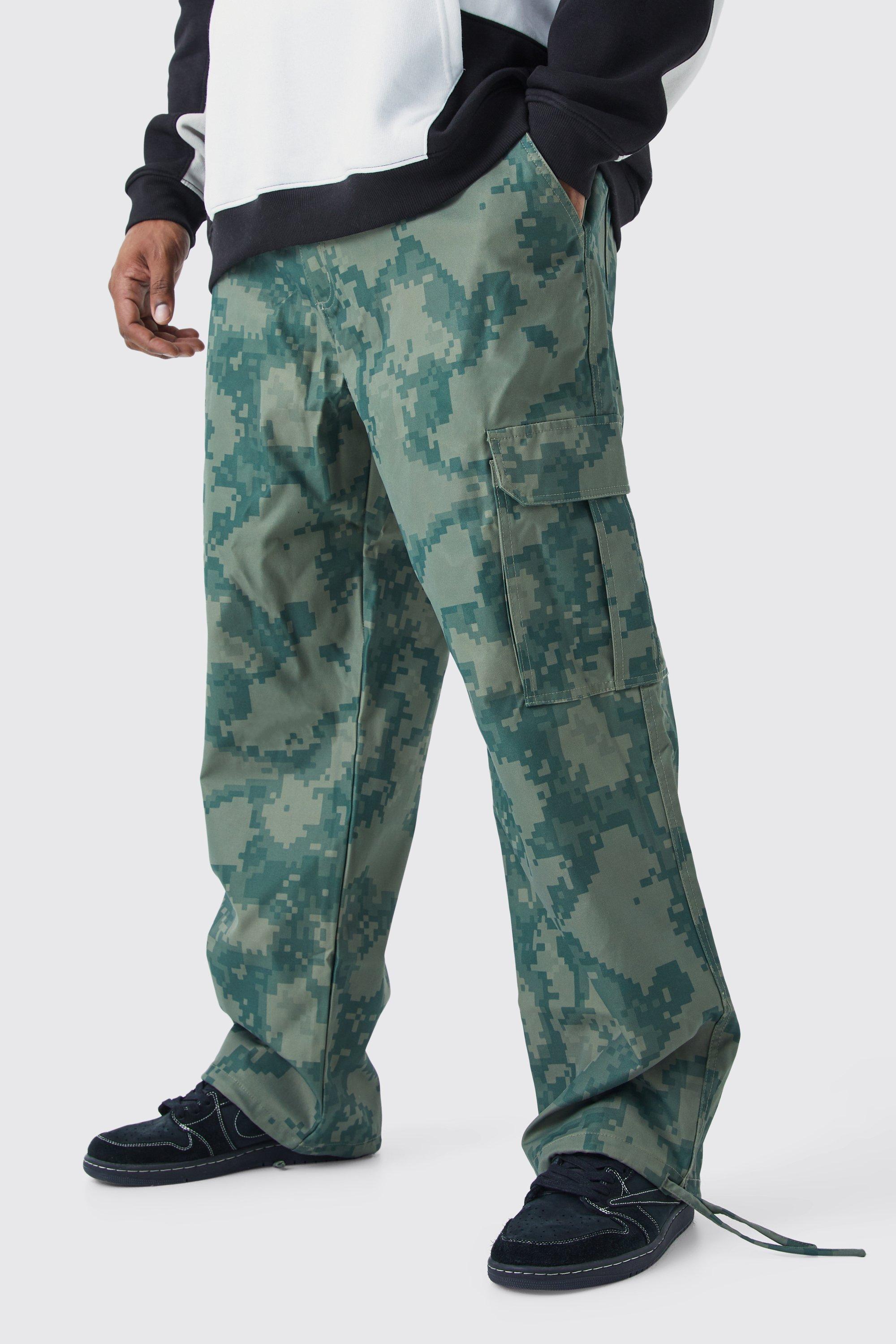 Plus Elastic Waist Relaxed Fit Pleated Trouser