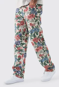 Tall Fixed Waist Relaxed Tapestry Pants Stone