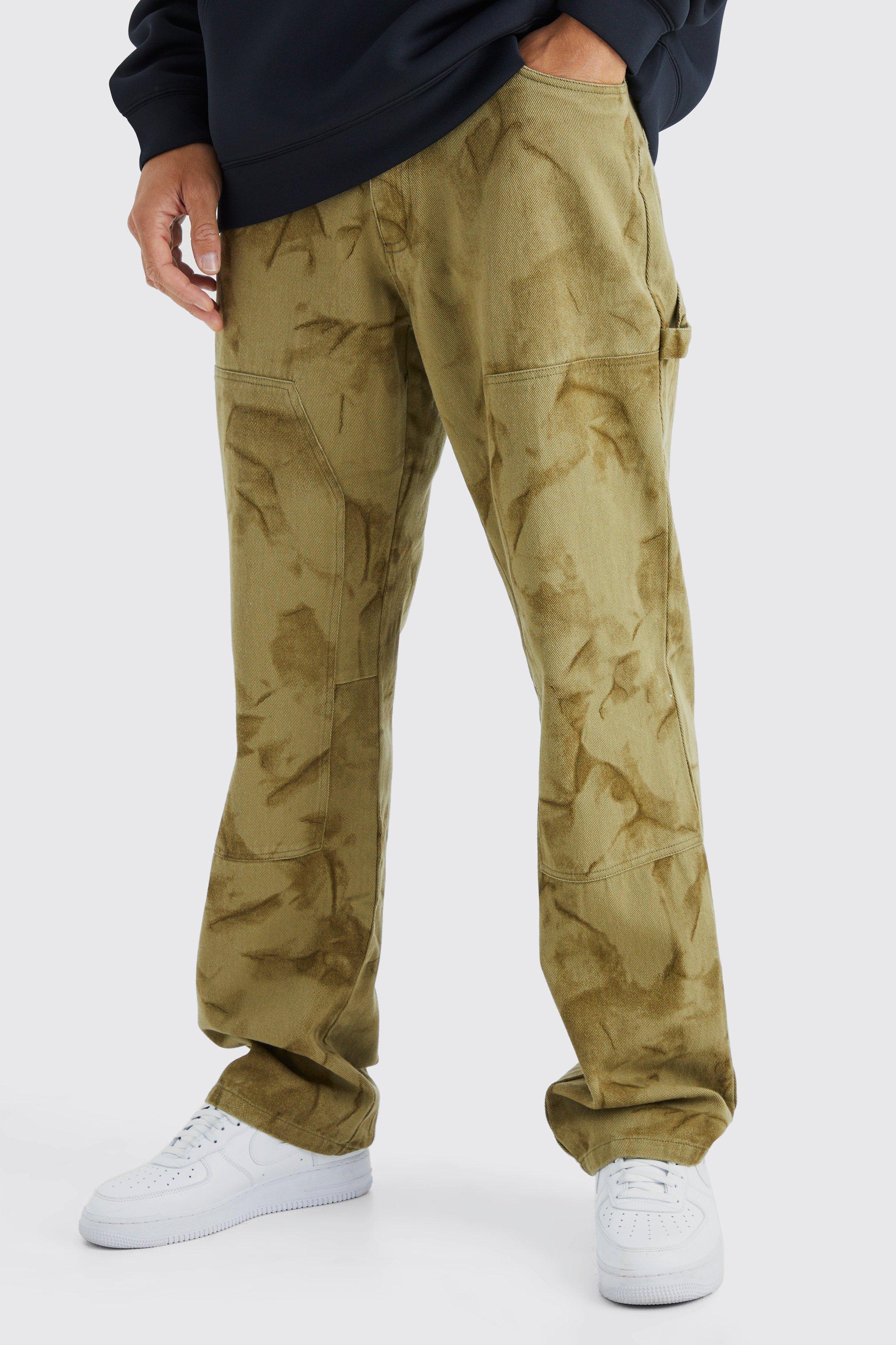 Fixed Waist Relaxed Smoke Dye Cargo Trouser