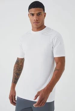 Slim Heavyweight Rhinestone Star T-shirt White