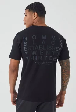 Slim Heavyweight Interlock Graphic T-shirt Black