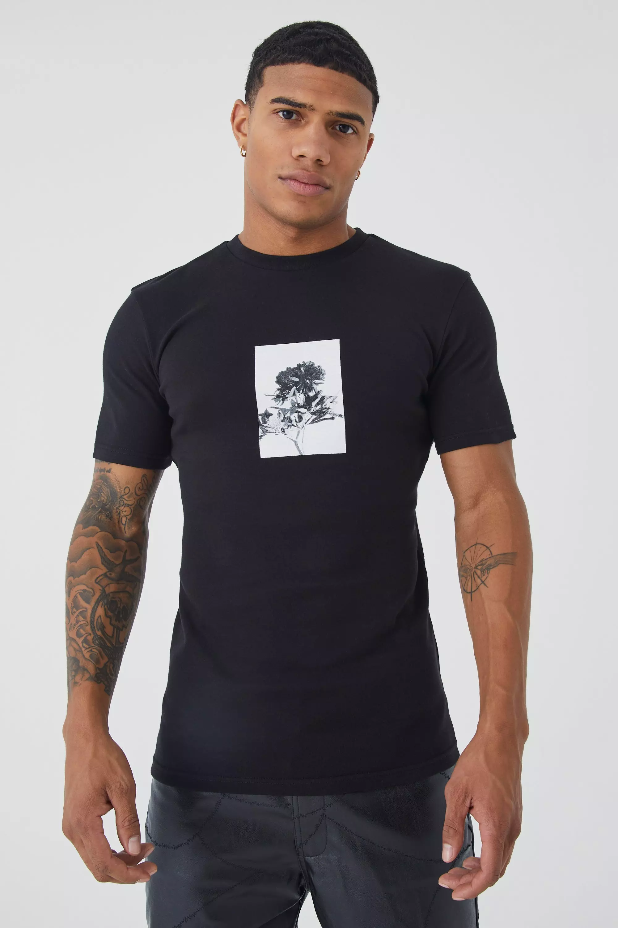 Men's Black Graphic T-Shirts | boohooMAN USA