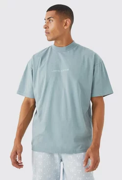 Oversized Heavyweight Extended Neck T-shirt Slate