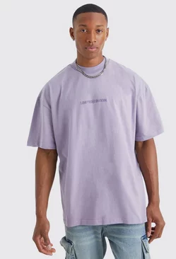 Oversized Heavyweight Extended Neck T-shirt Lavender
