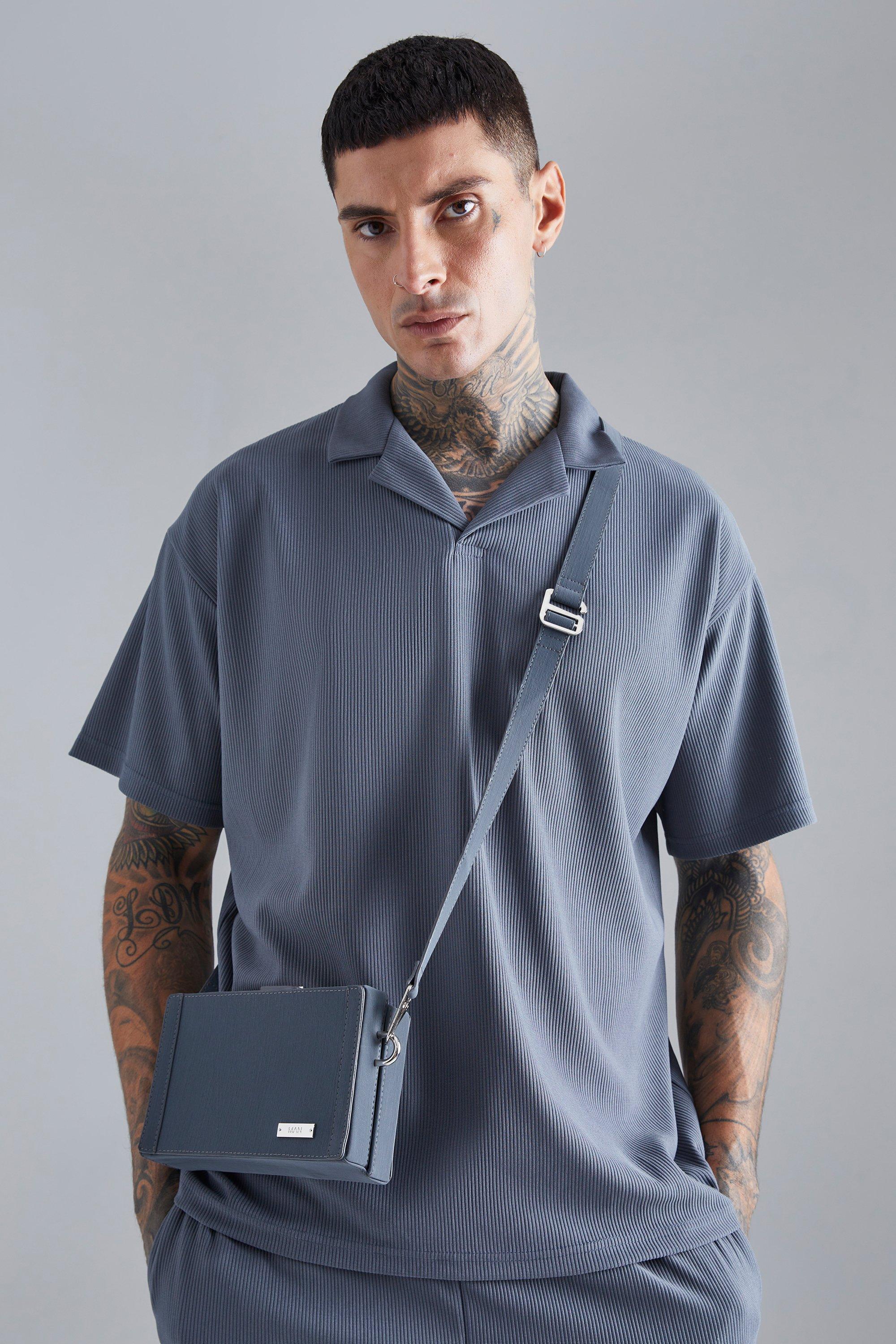 boohooMAN Regular Long Sleeve Polo - Blue - Size XS