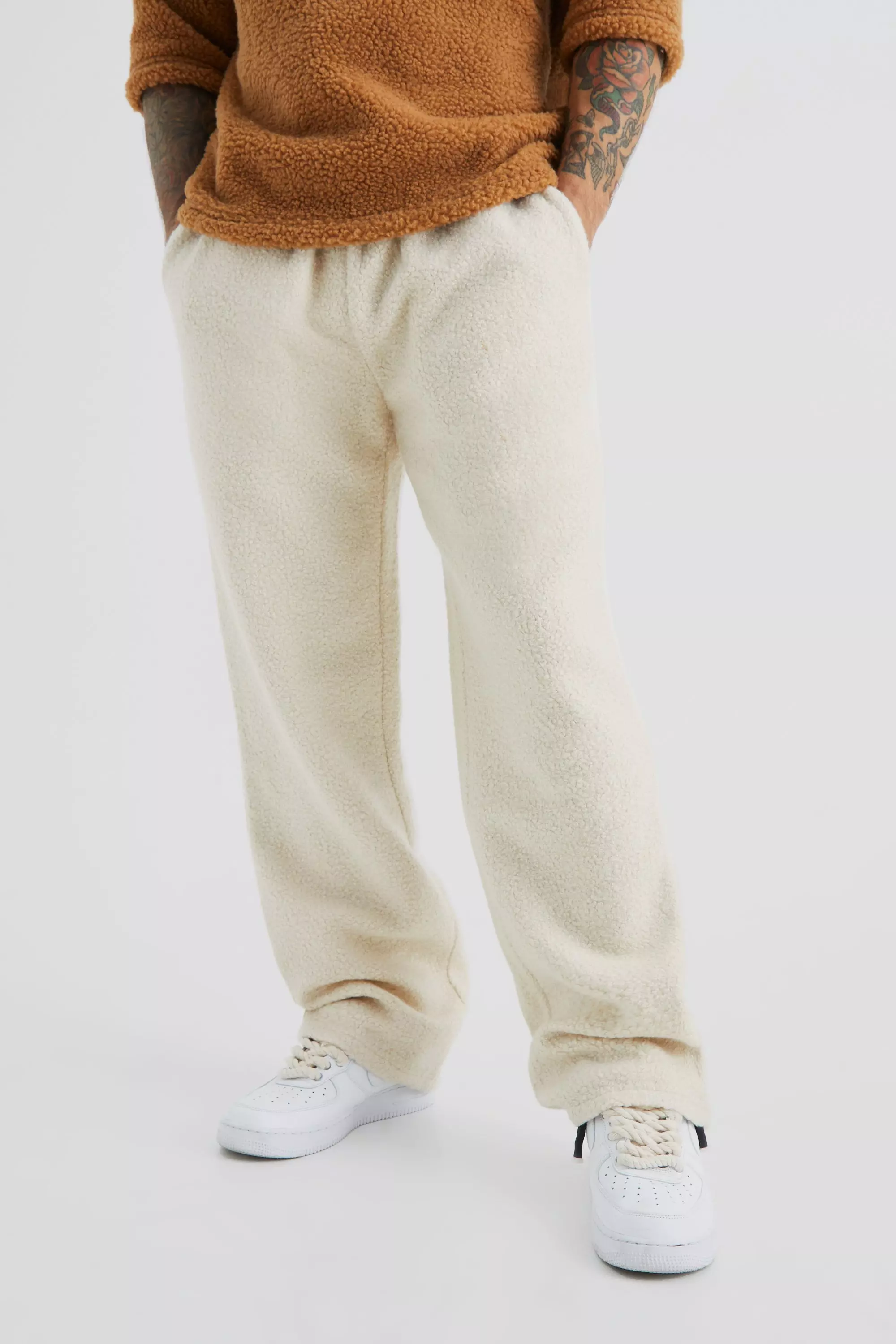 Relaxed Textured Pants Stone