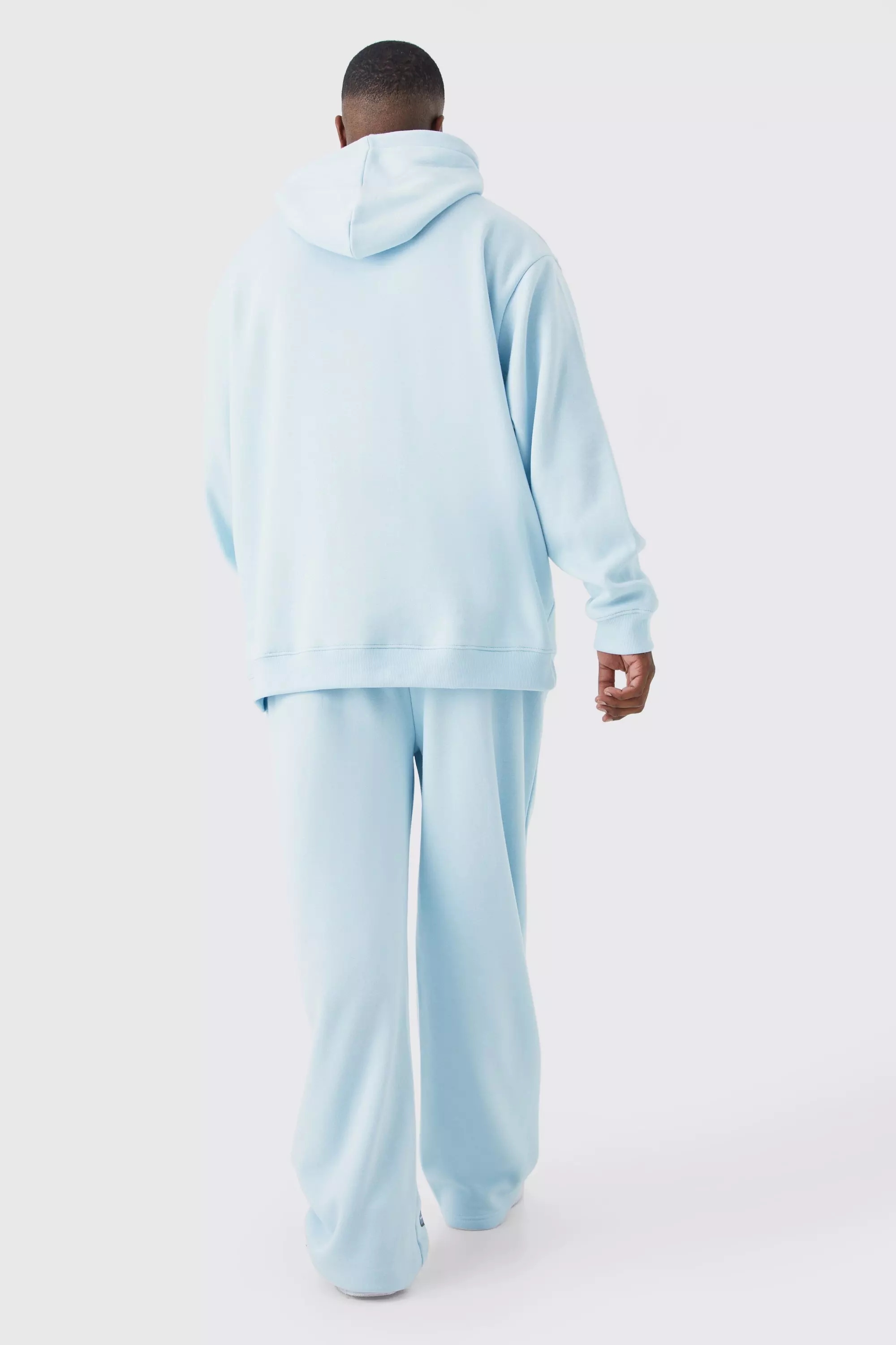 Pale blue Plus Oversized Worldwide Graffiti Tracksuit alternative image