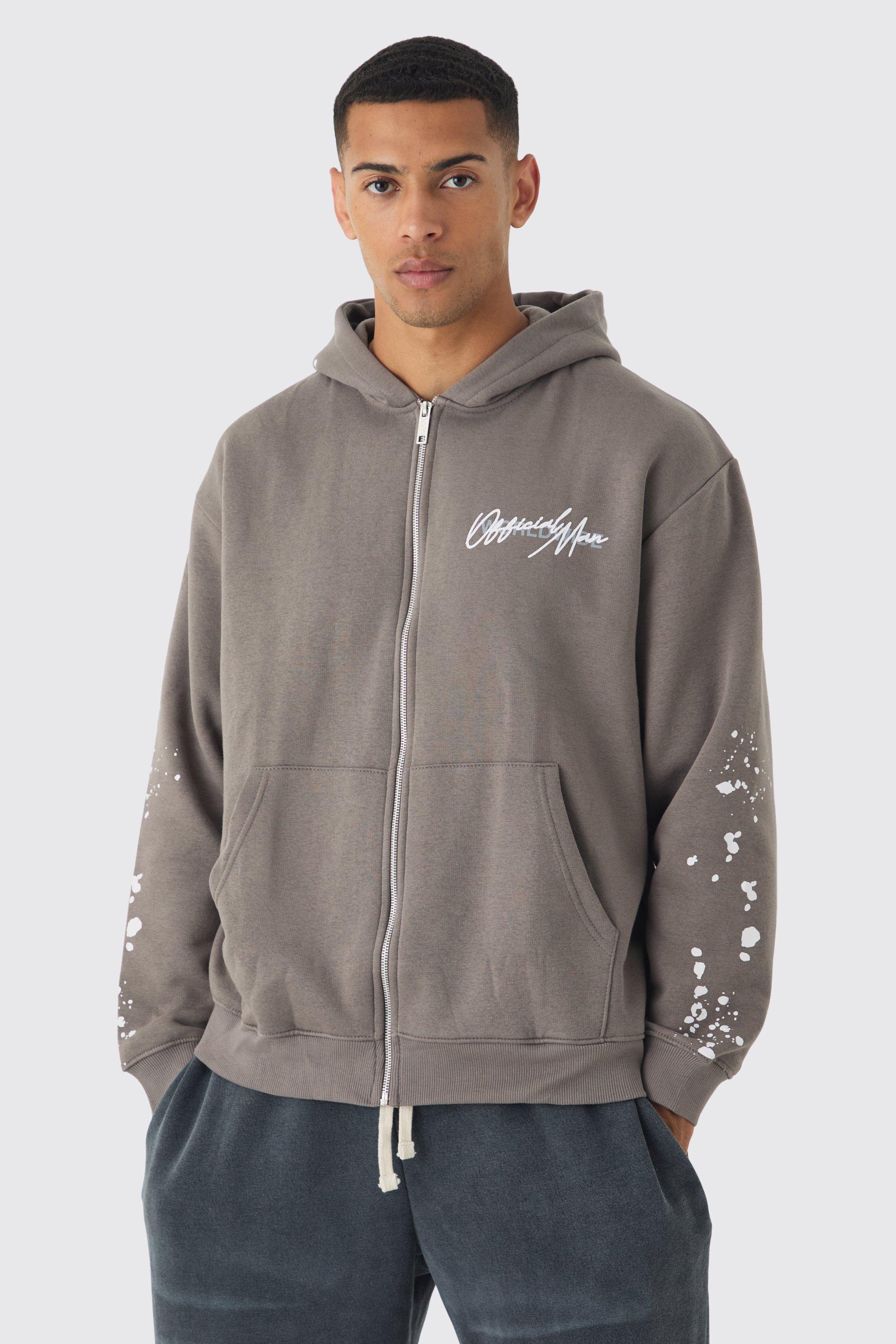 Boohooman sales grey hoodie