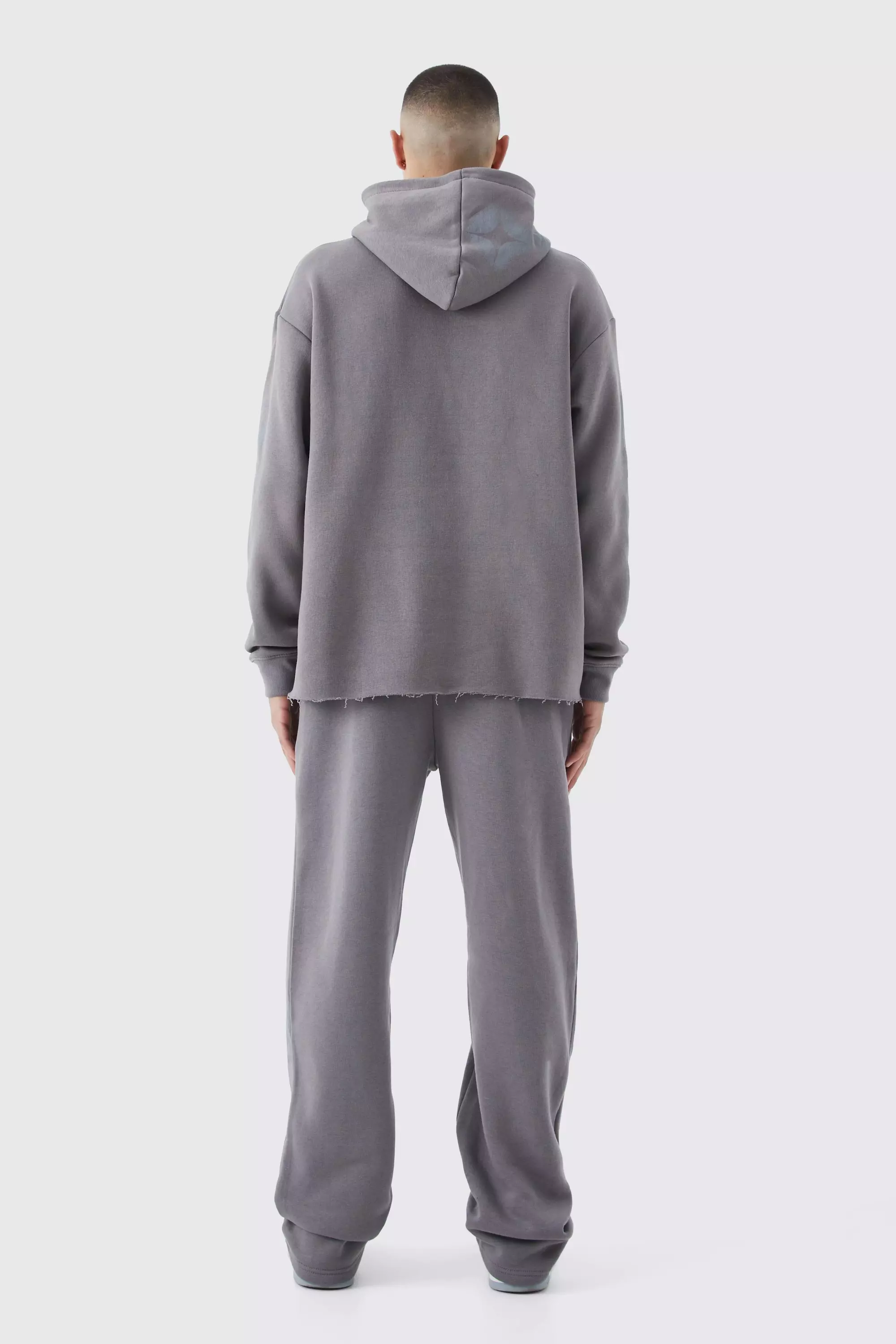 Lockere Jogginghose mit Graffiti-Applikation, Mid grey alternatives Bild