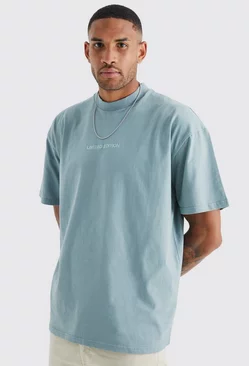 Tall Oversized Heavyweight Extended Neck T-shirt Slate