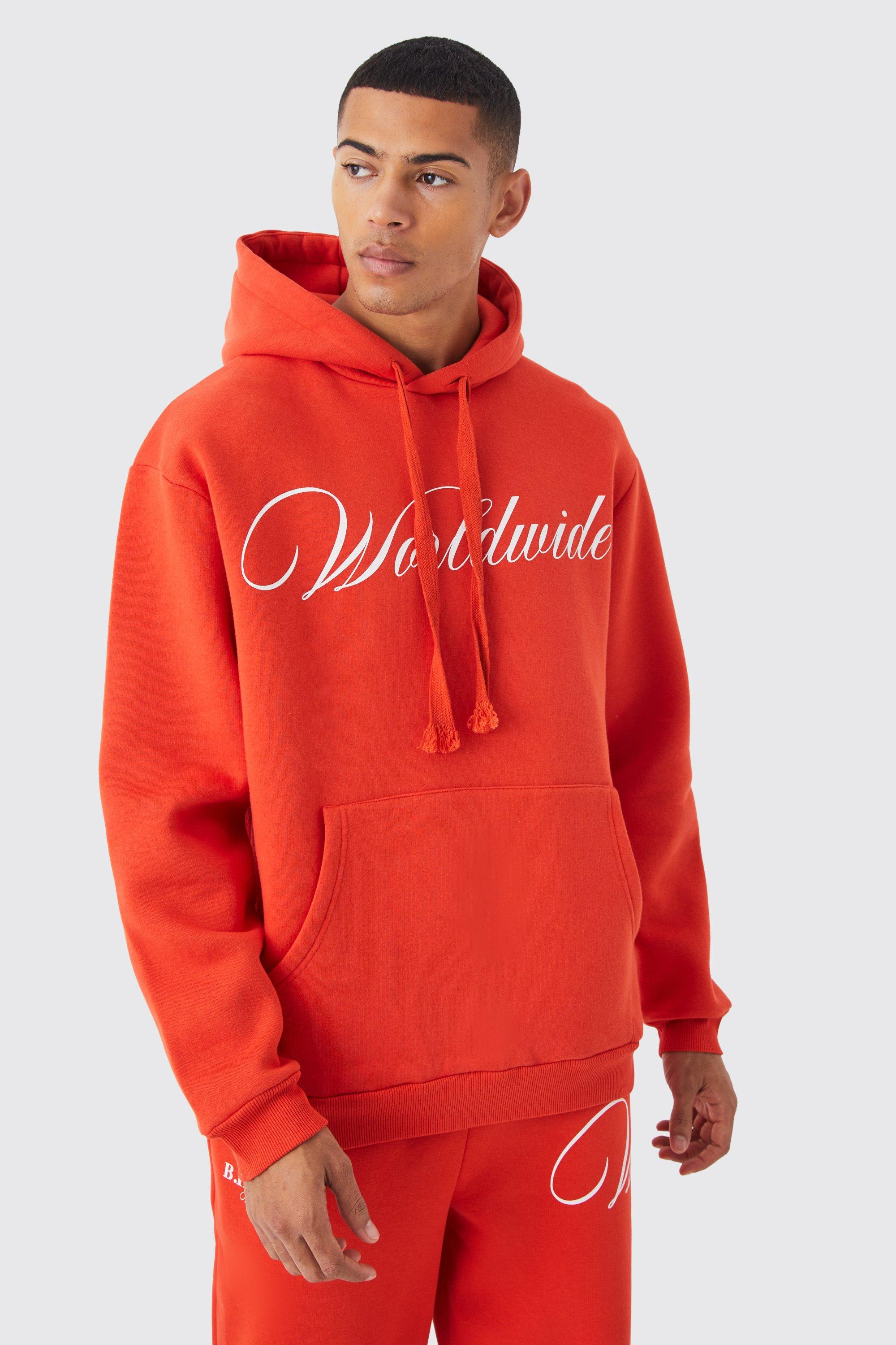 Boohooman cheap red hoodie