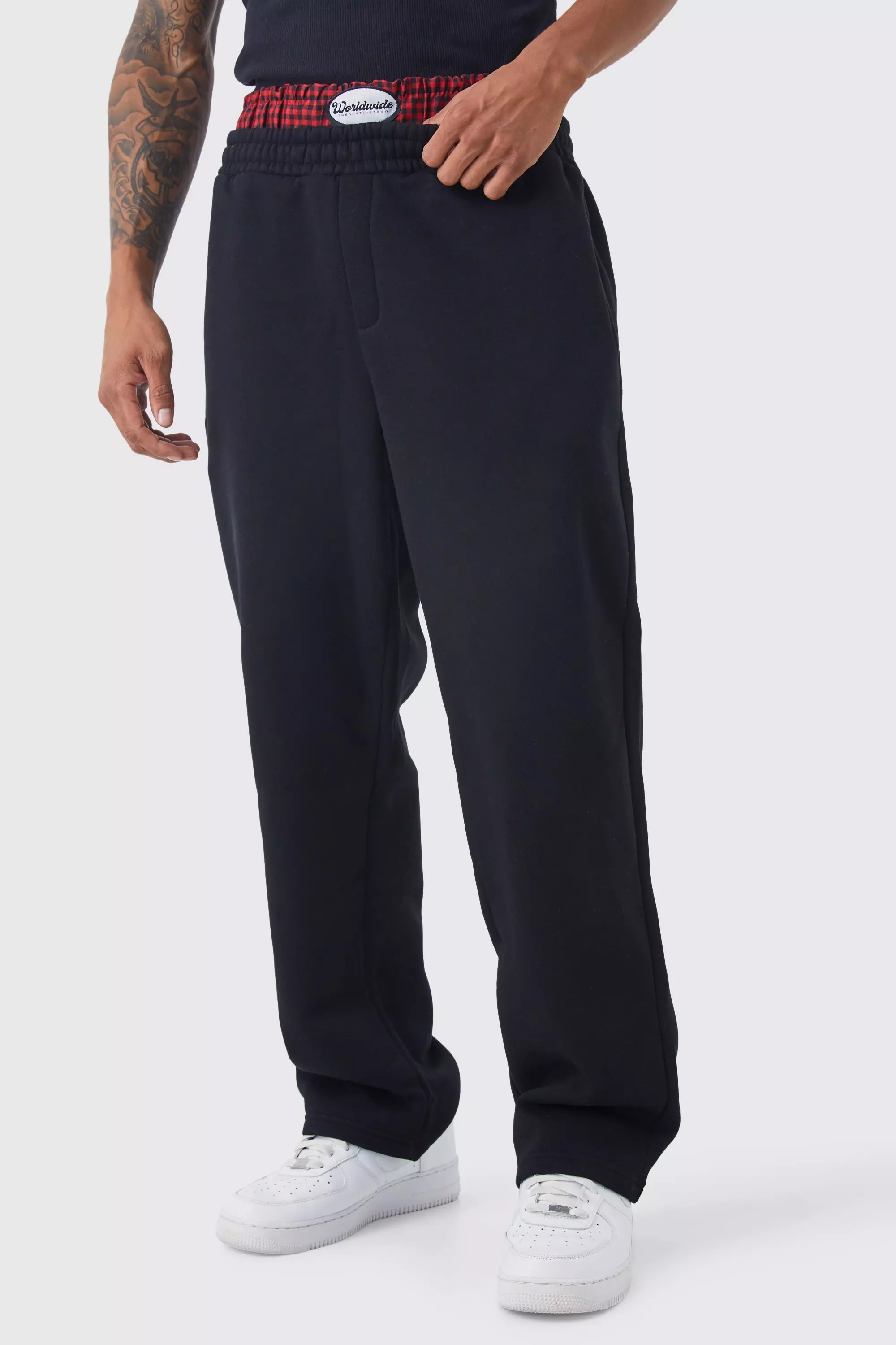 Black Oversized Boxer Waistband Jogger alternative image