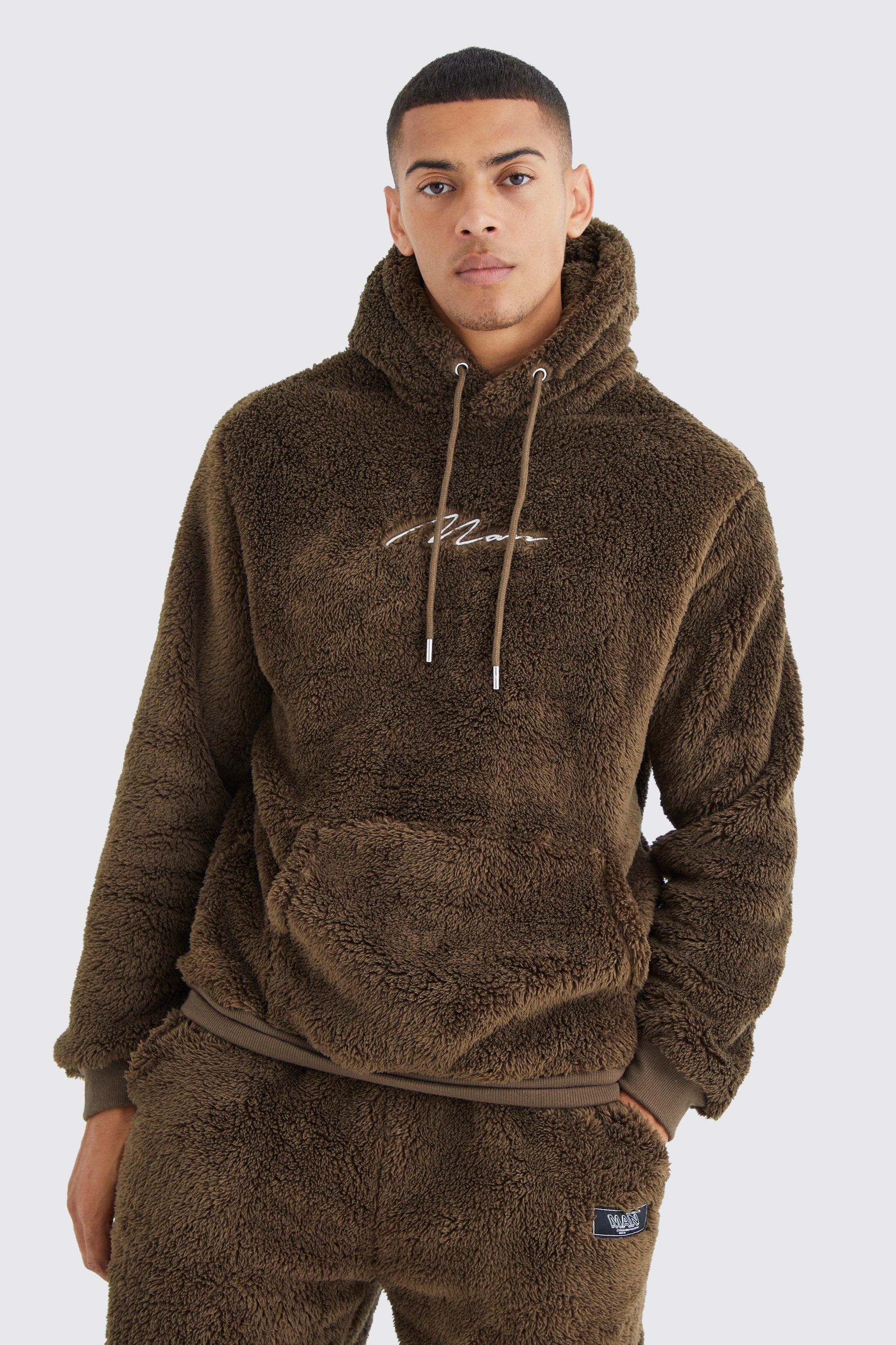 Man Signature Bungee Hem Oversized Hoodie