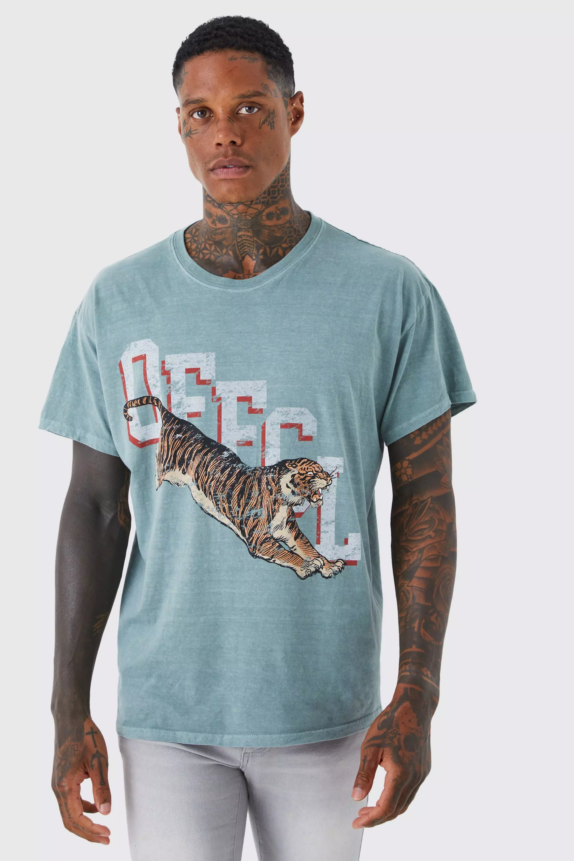 Green Washed Offcl Graphic T-shirt