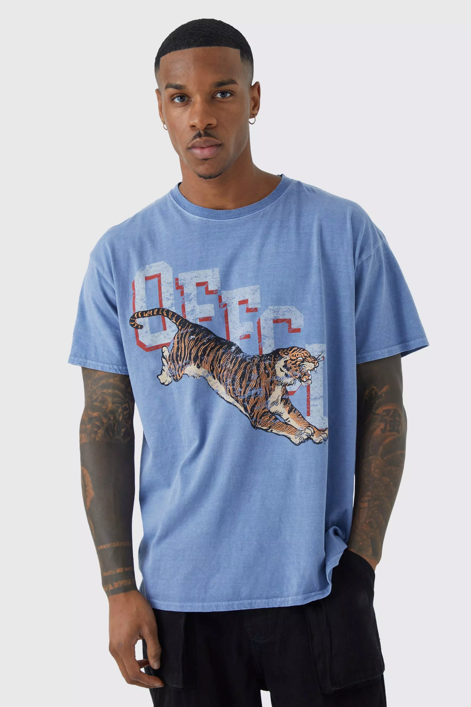 Washed Offcl Graphic T-shirt Dusty blue