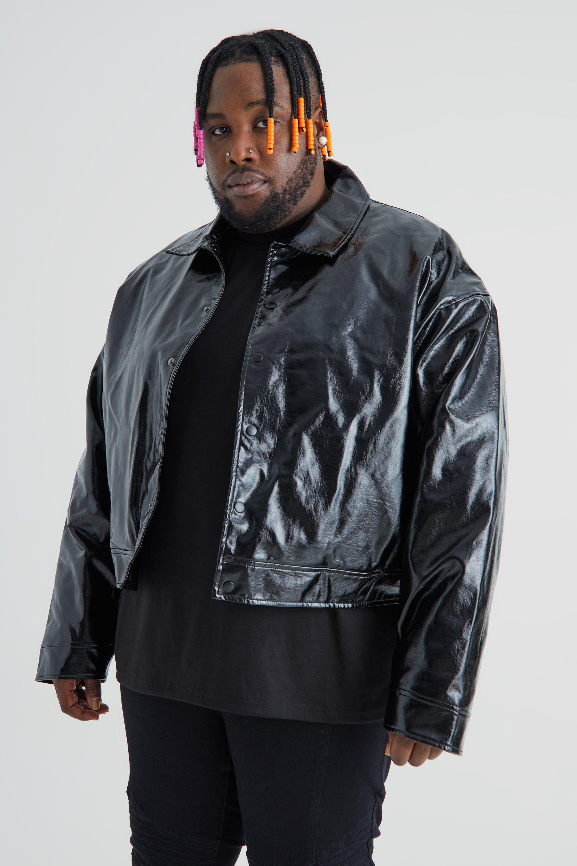 Black vinyl puffer buying jacket