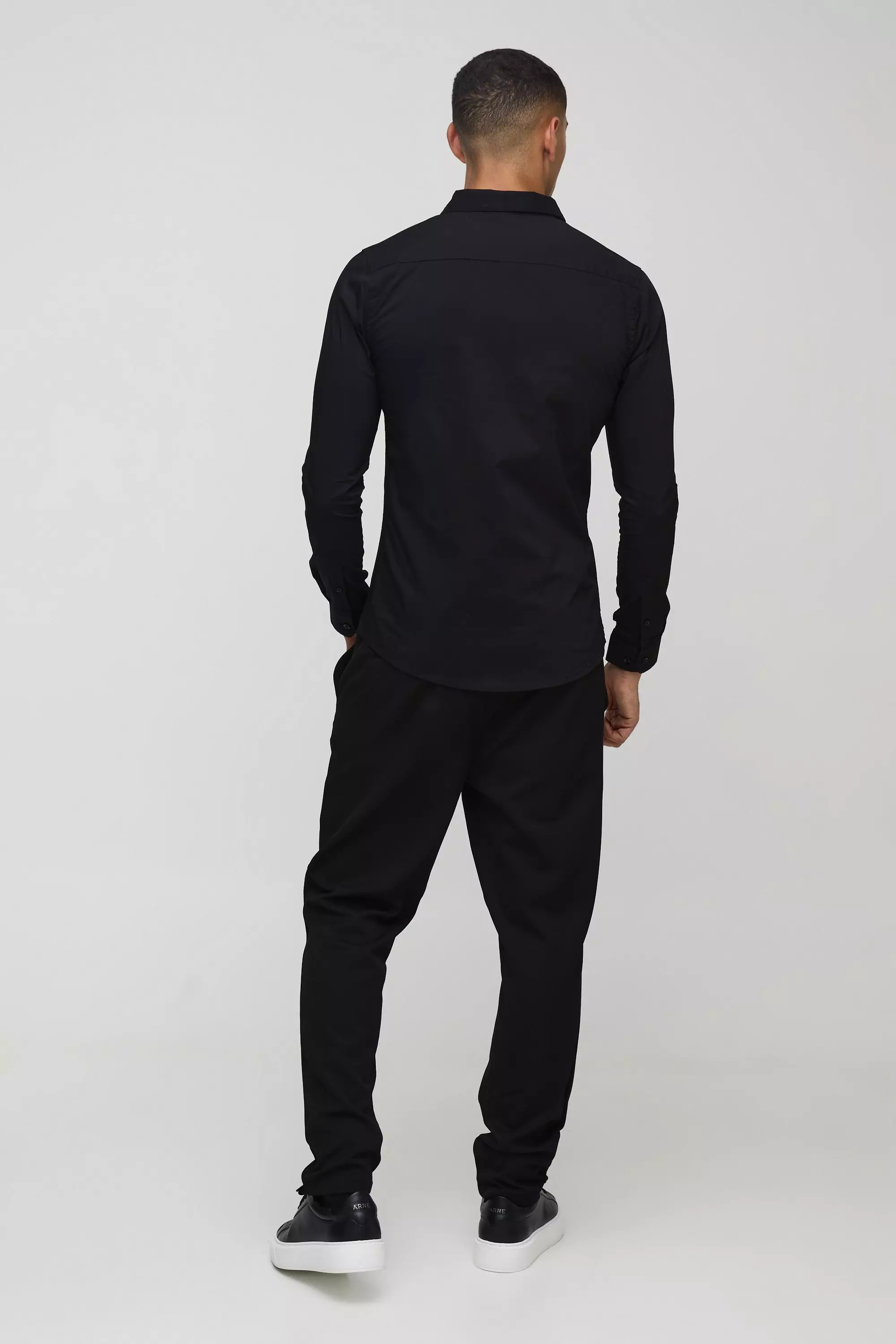 Black Long Sleeve Stretch Fit Shirt alternative image