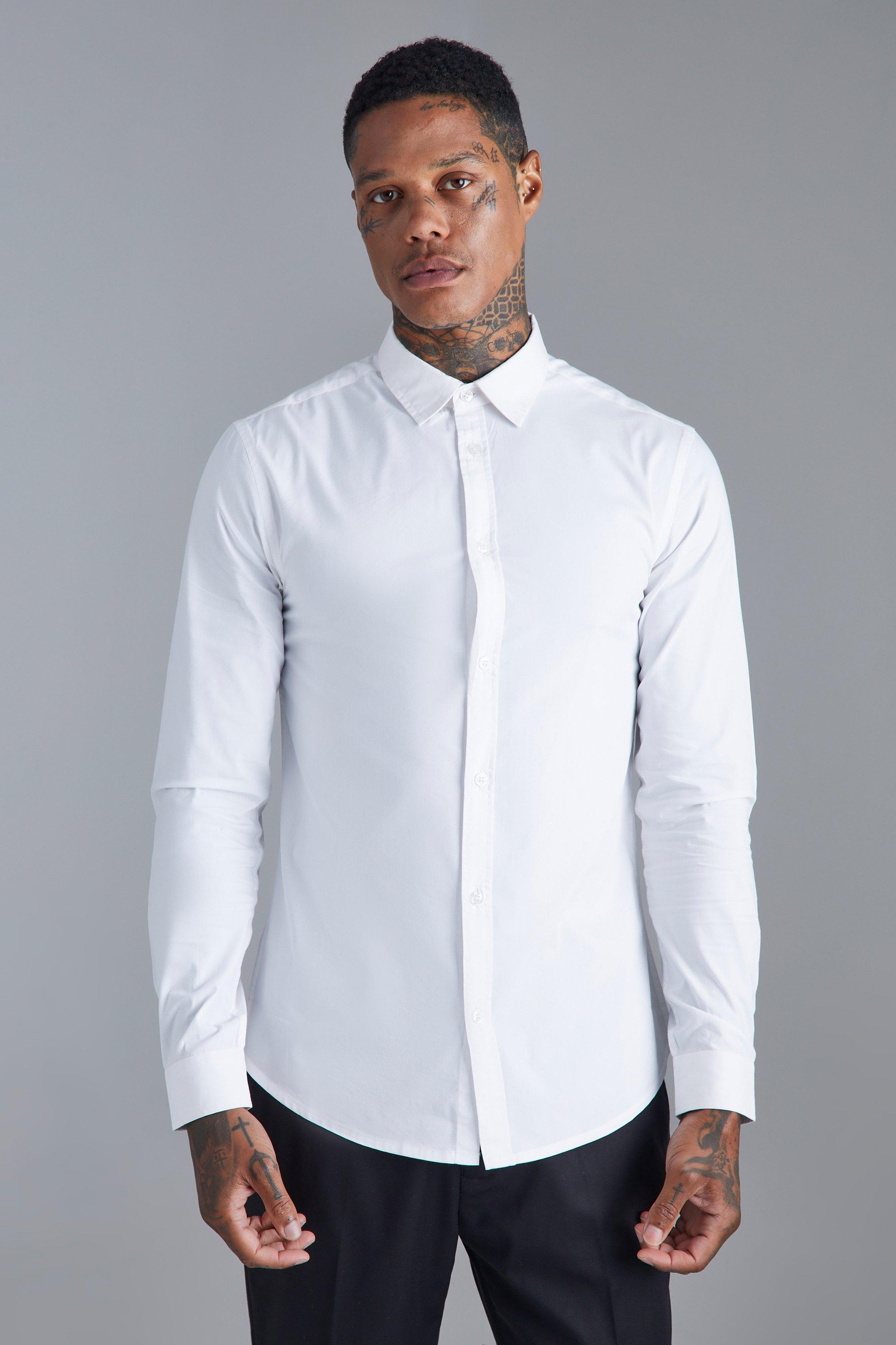 Men's White Button Up Shirts