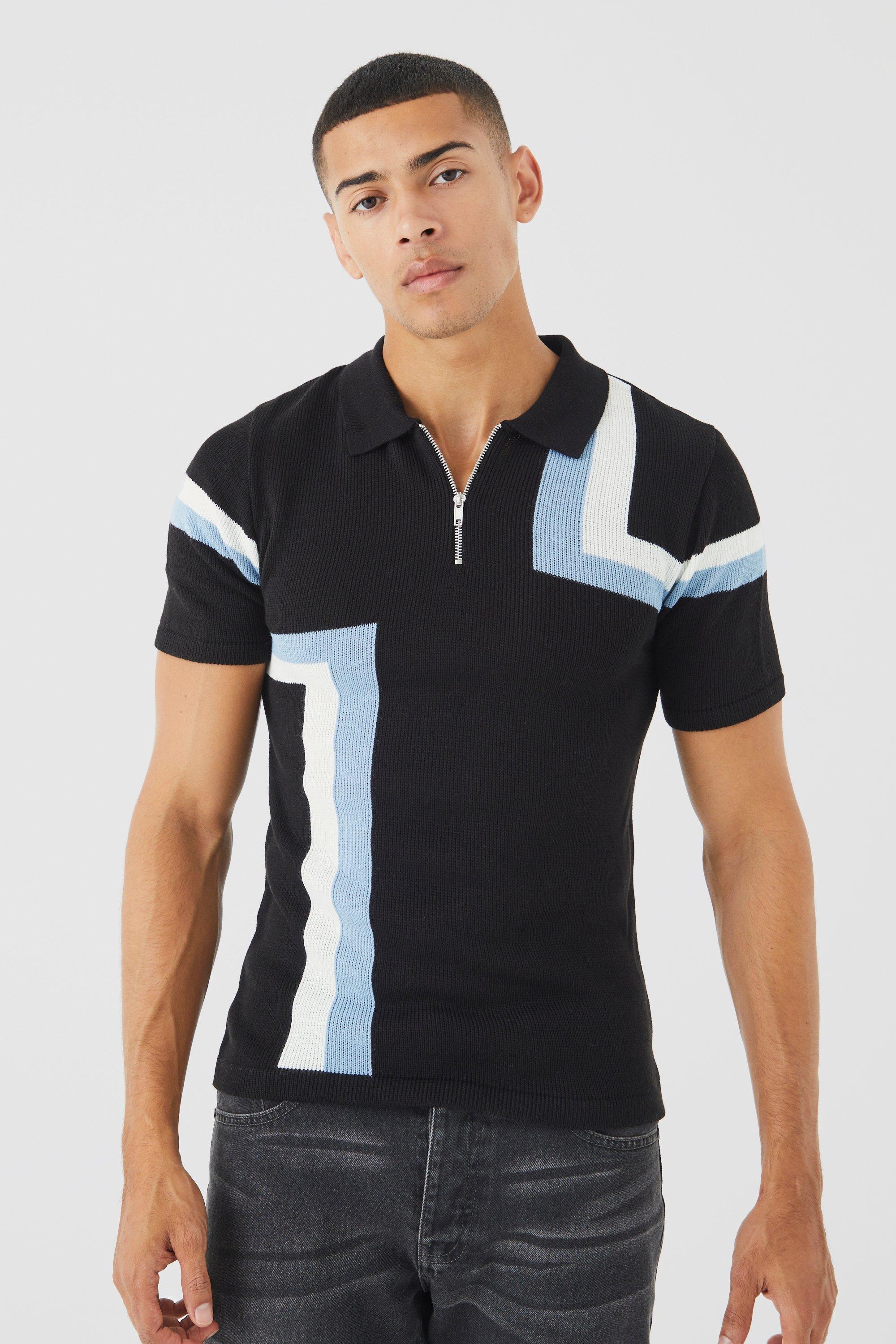 boohooMAN Regular Long Sleeve Polo - Blue - Size Xs