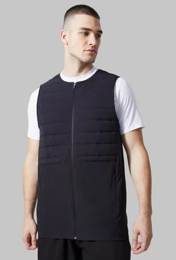 Tall Active Training Dept Quilted Body Warmer Black