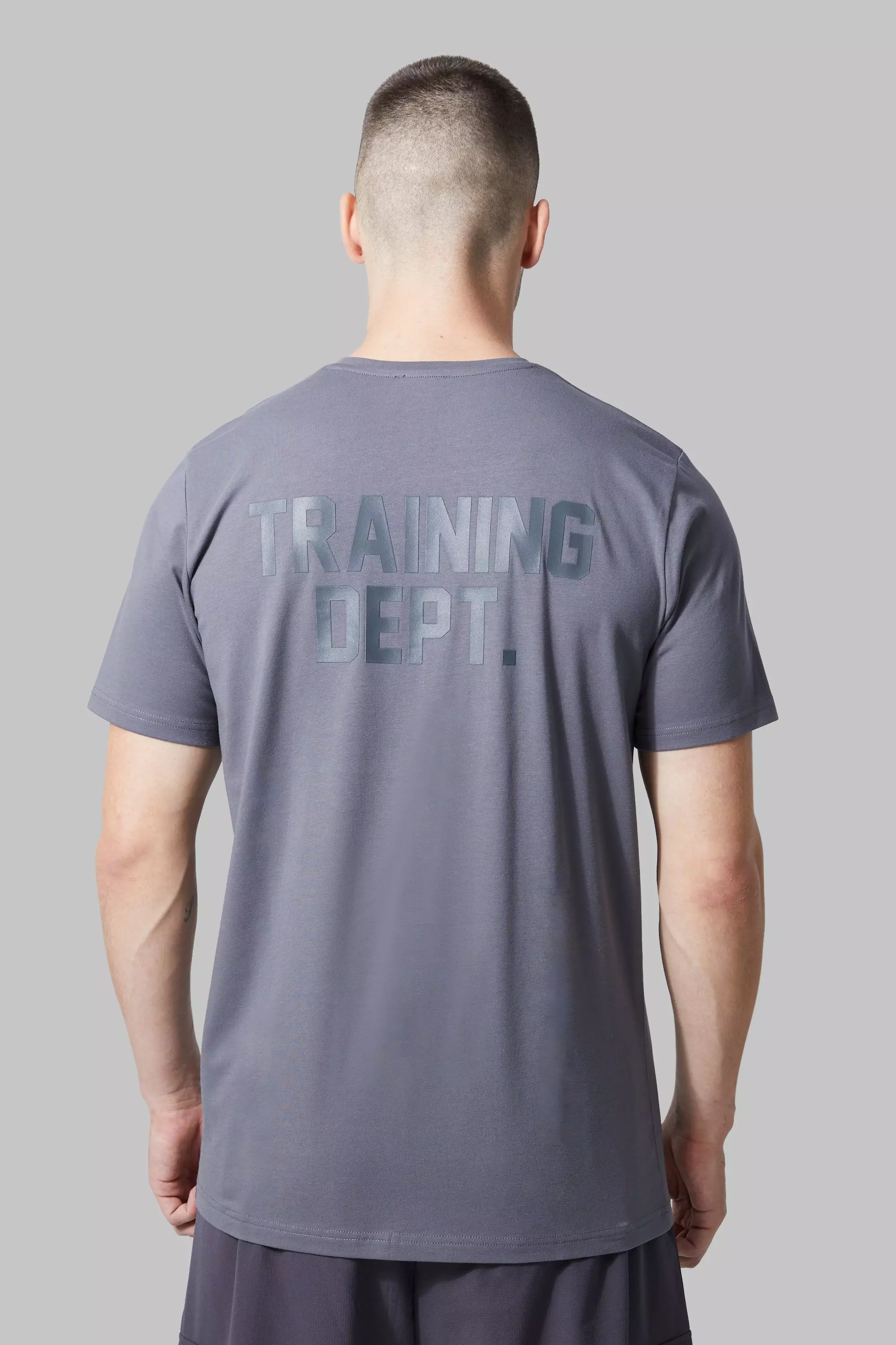 Tall Active Training Dept Performance Slim T-shirt Charcoal
