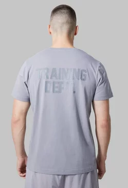 Grey Tall Active Training Dept Performance Slim T-shirt