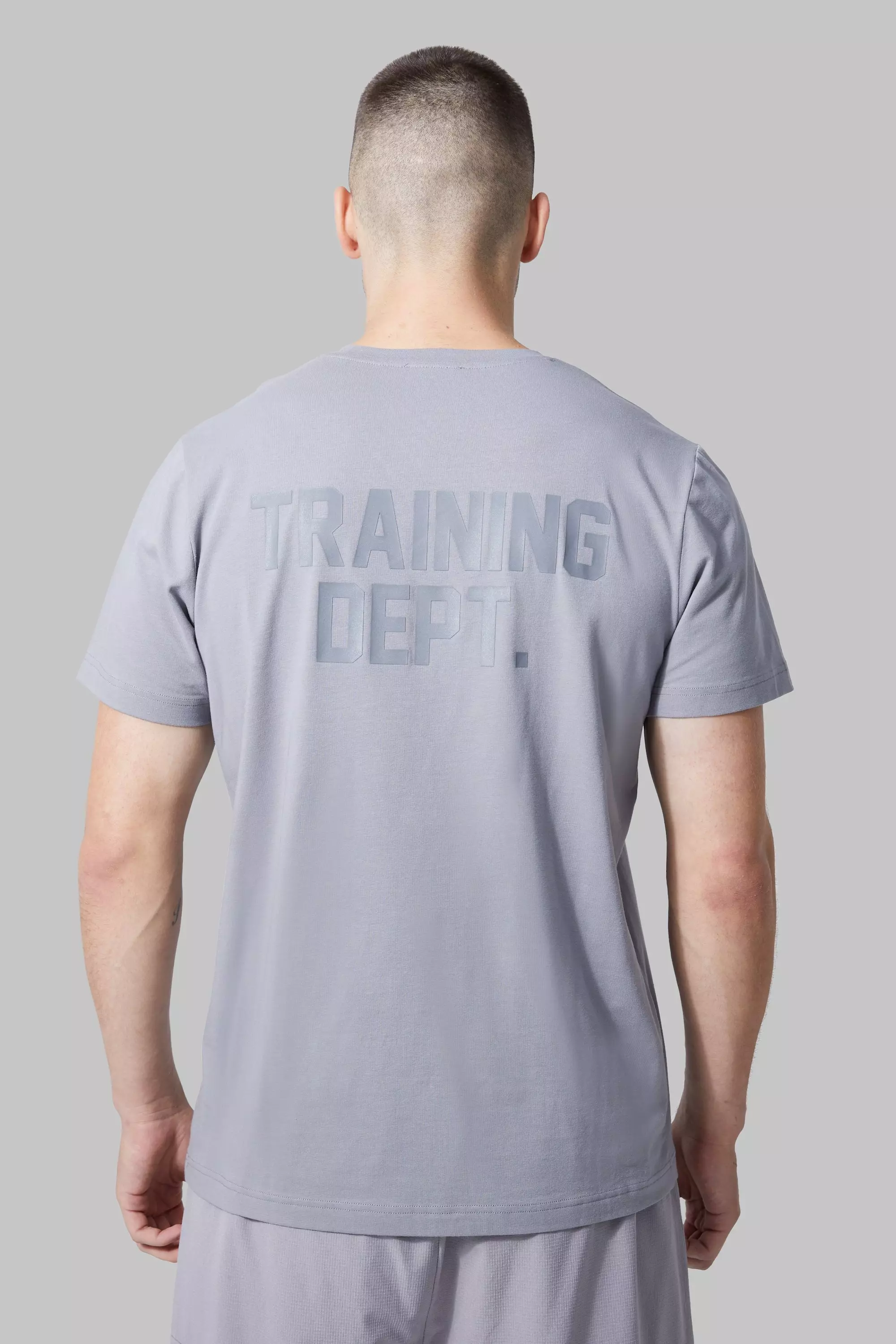 Tall Active Training Dept Performance Slim T-shirt Light grey