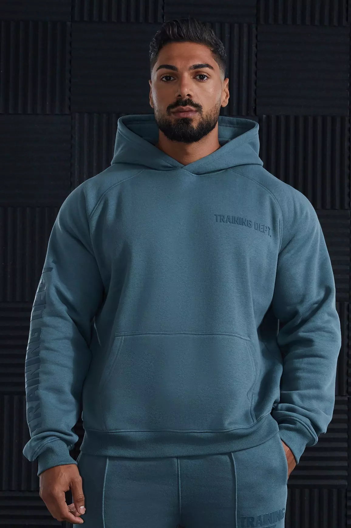 Tall Active Training Dept Oversized Boxy Hoodie slate blue