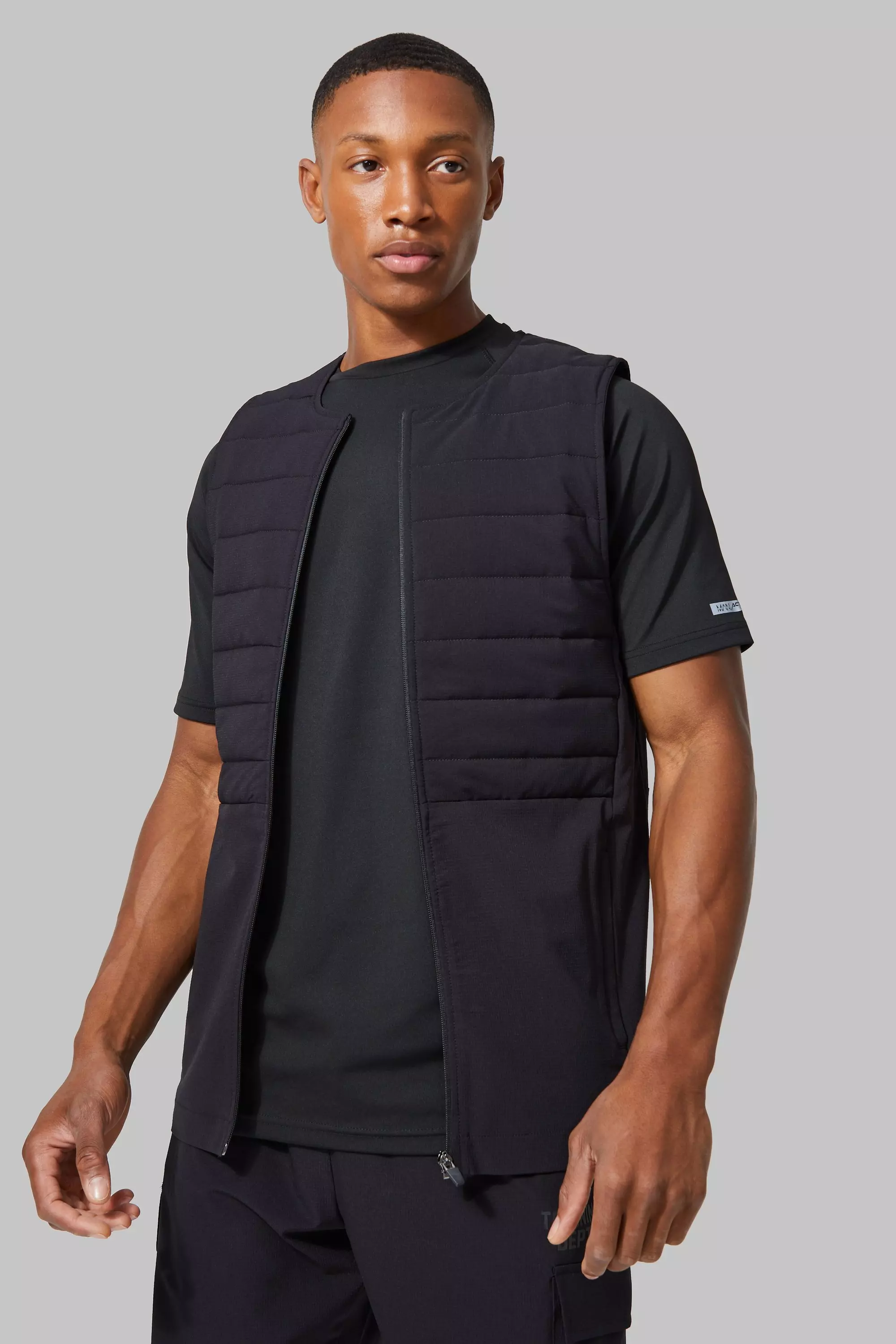 Active Training Dept Quilted Body Warmer Black
