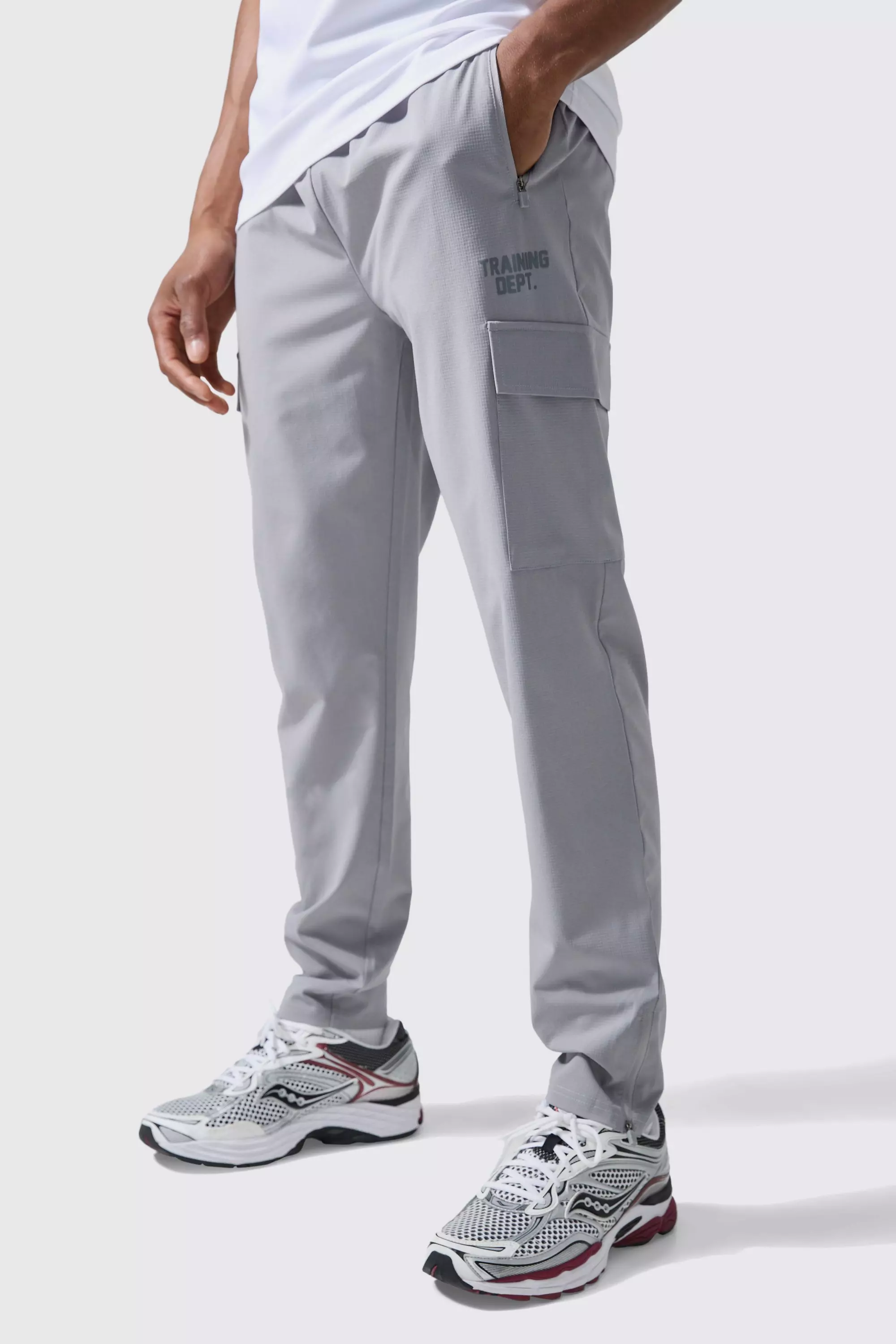 Active Training Dept Tapered Cargo Joggers Light grey