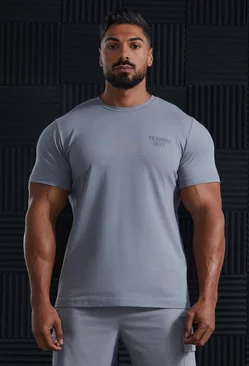Active Training Dept Performance Slim T-shirt Light grey