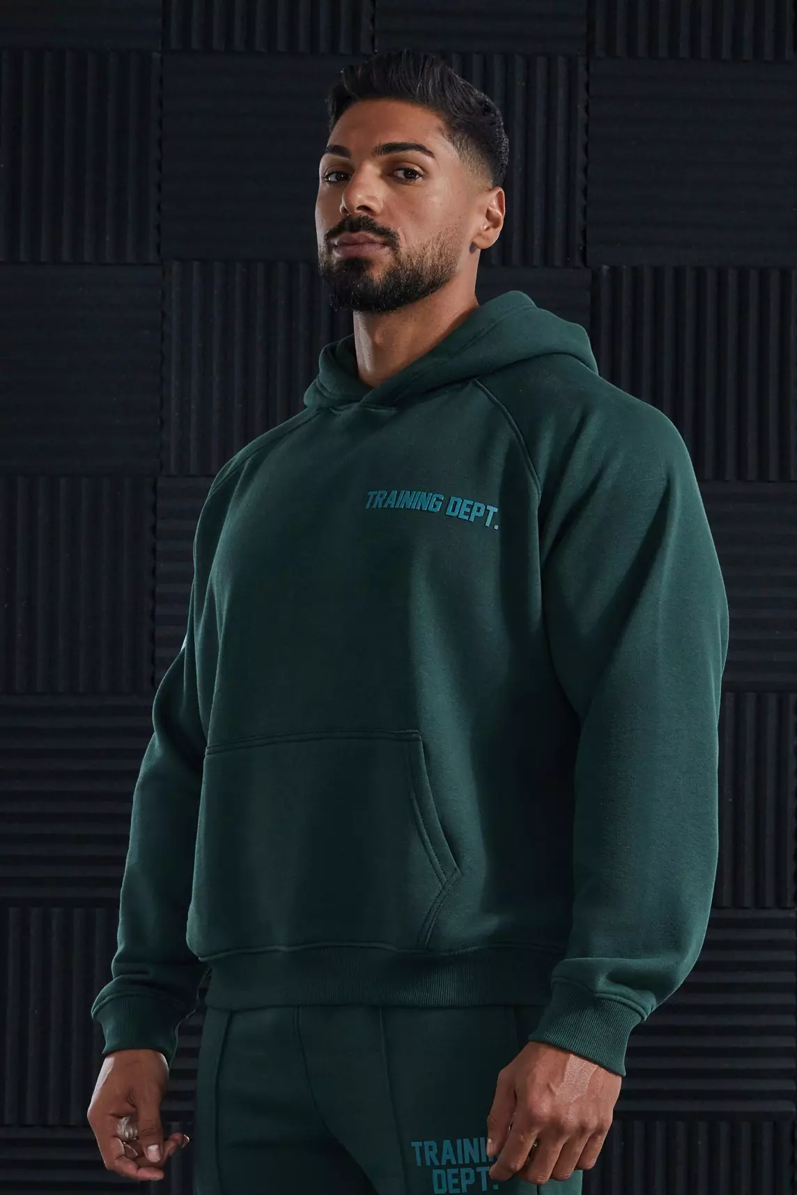 Active Training Dept Oversized Boxy Hoodie Dark green