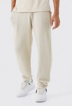 Brushed Relaxed Knitted Sweatpants Stone