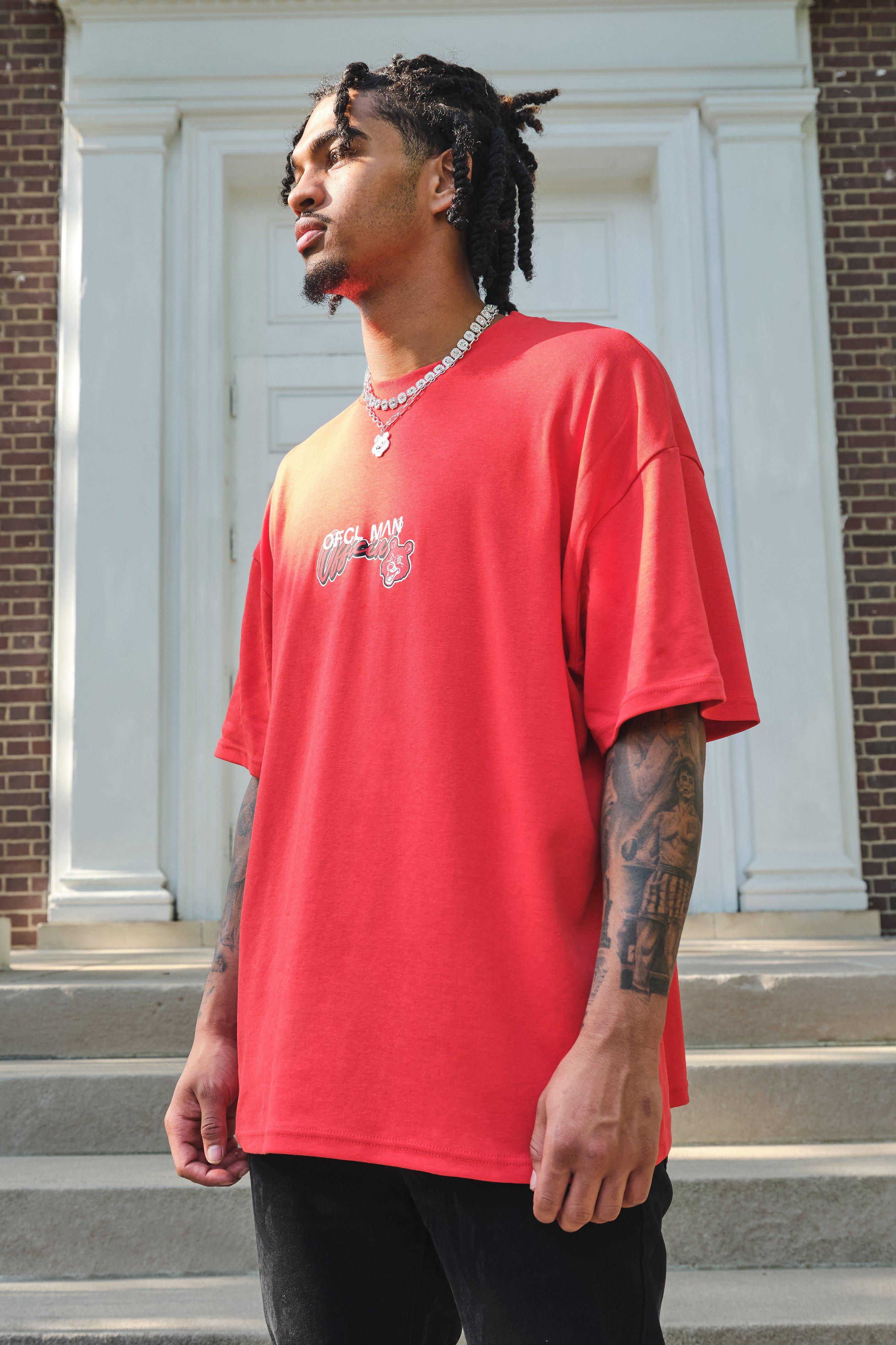 Buy Bulls Oversized red T-Shirt at