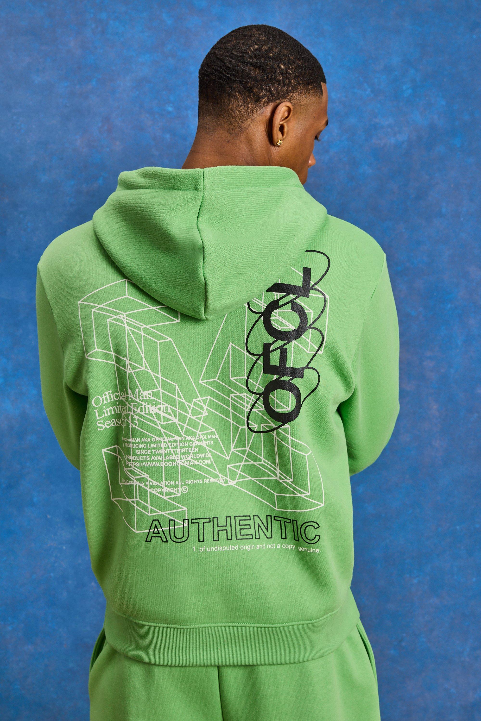 Boohooman 2025 green hoodie