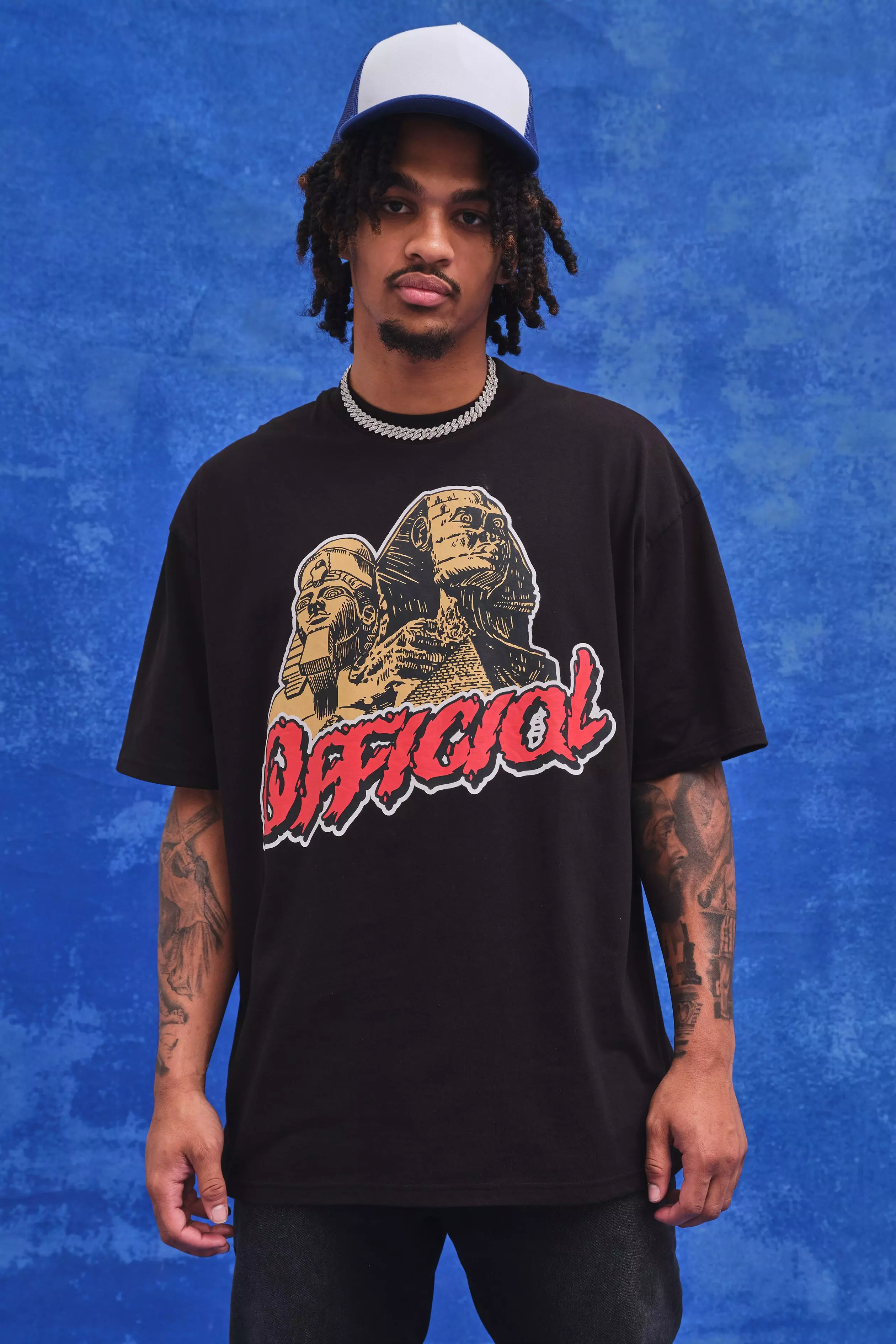 Oversized Heavyweight Official Graphic T-shirt Black