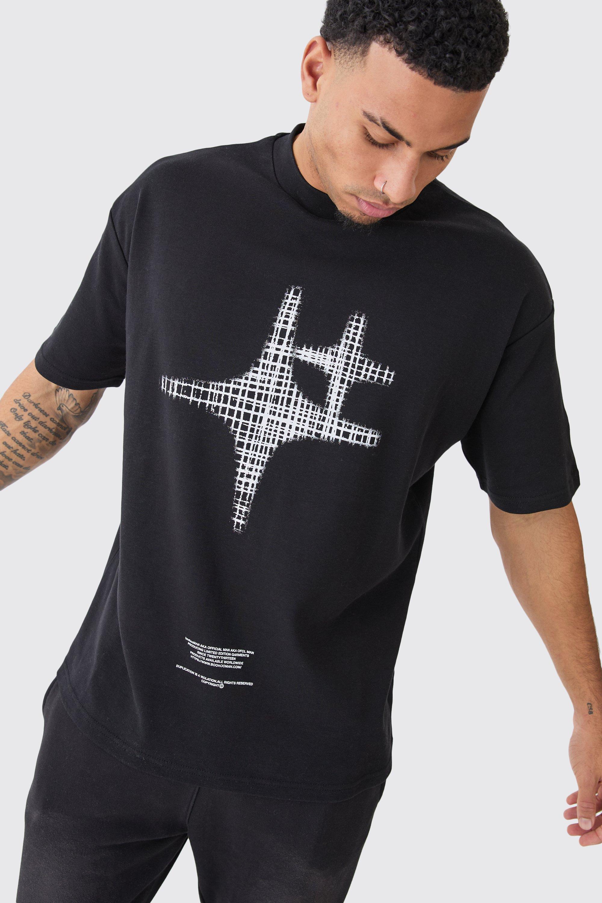 Oversized Star T-shirt | boohooMAN USA