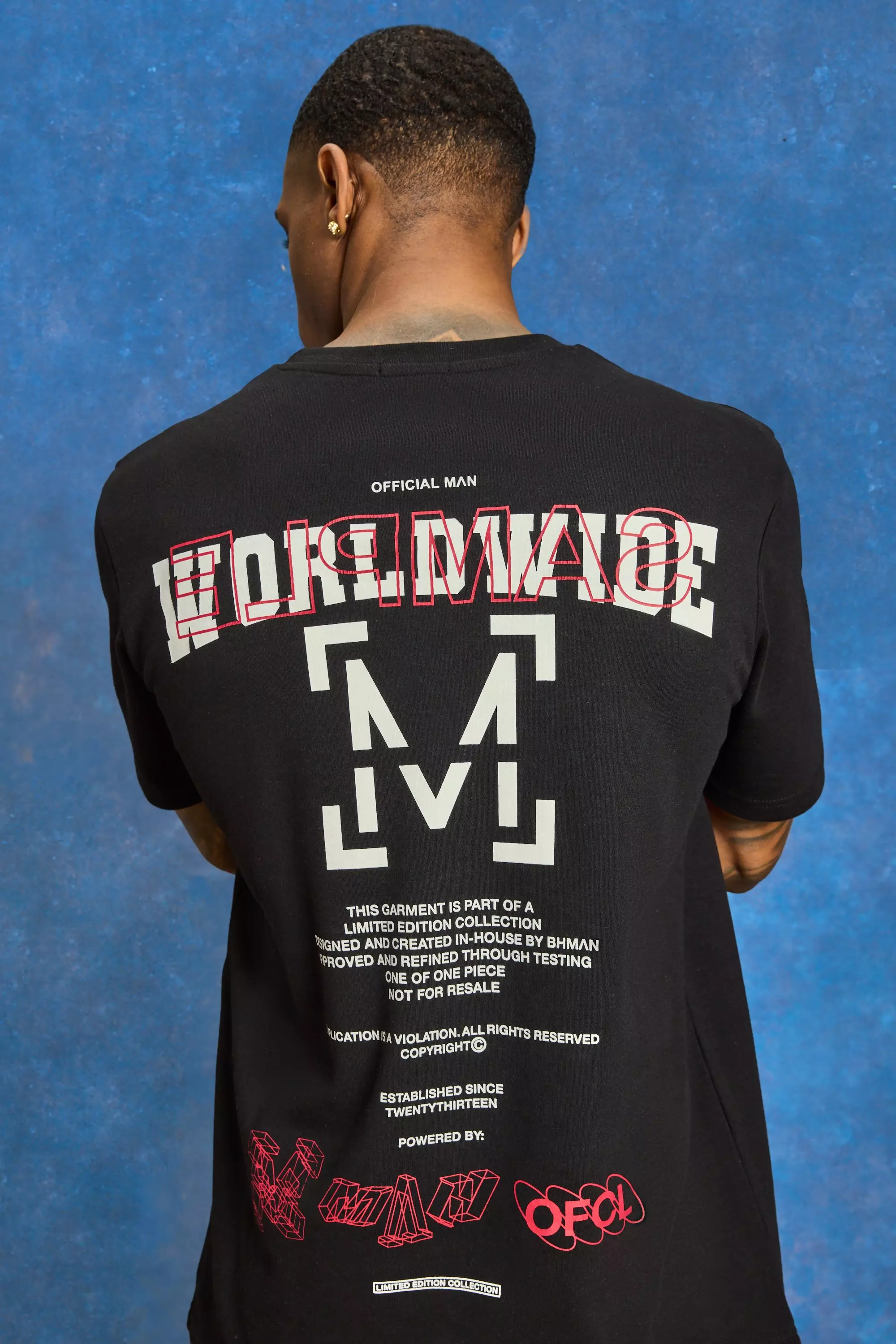 Worldwide Slogan Back Graphic T-shirt | boohooMAN USA