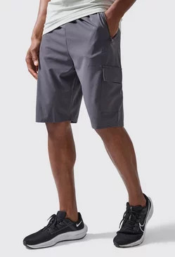 Tall Active Training Dept Cargo Shorts Charcoal