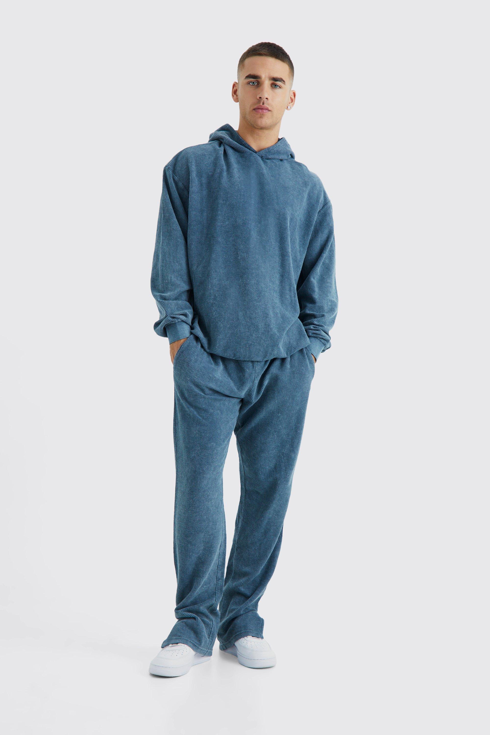 Boohooman blue sale tracksuit